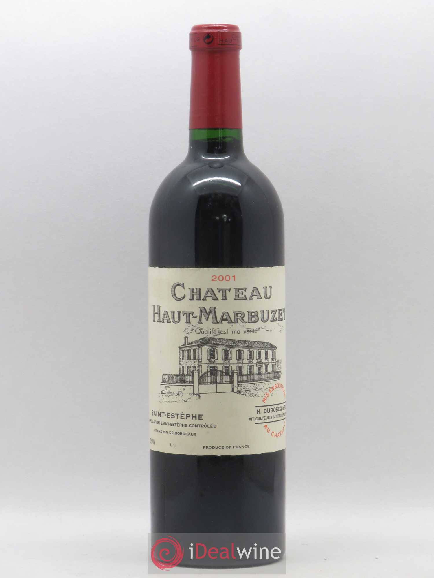 Château Haut Marbuzet 2001 - Lot de 1 bouteille - 0