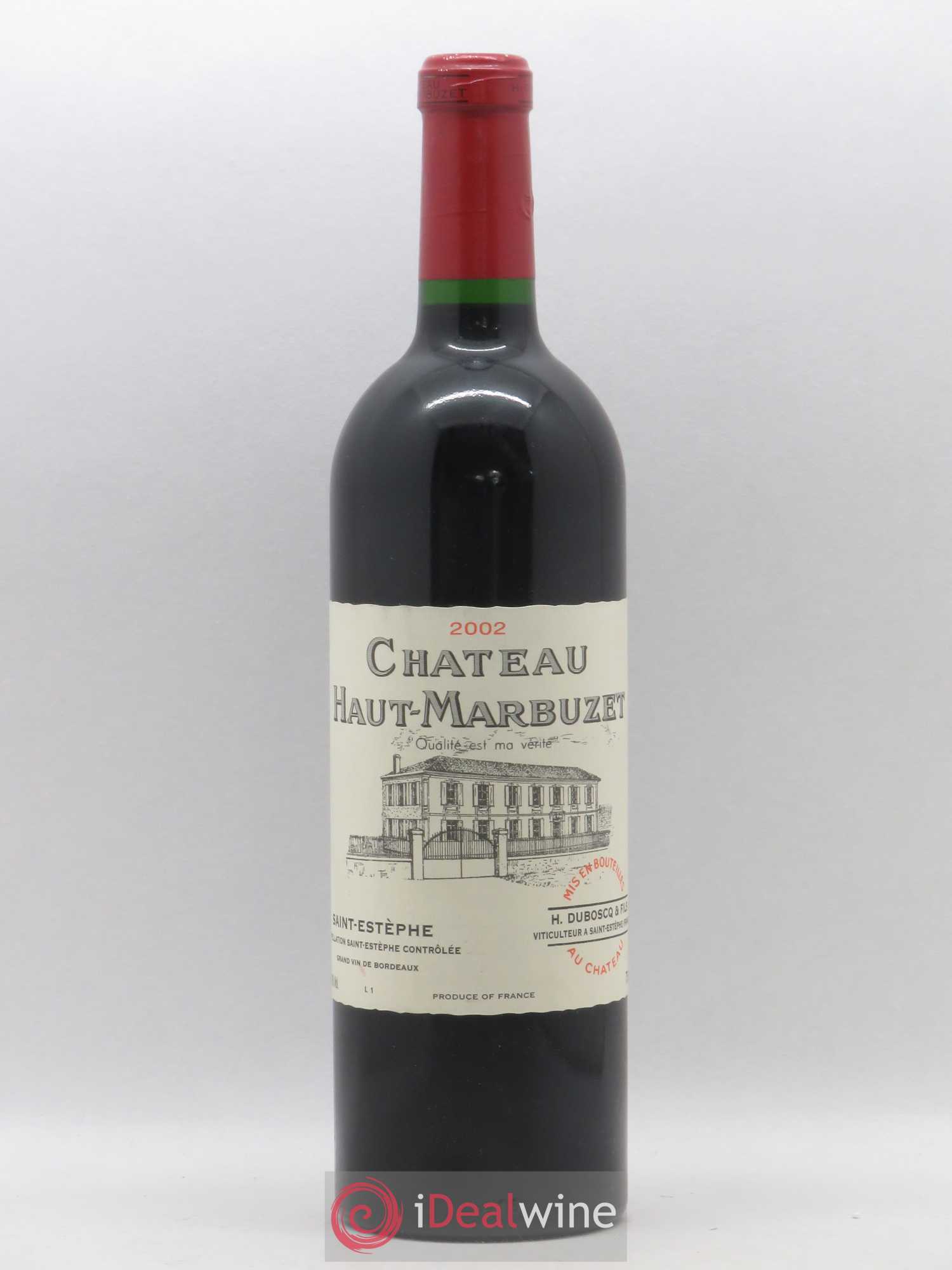 Château Haut Marbuzet 2002 - Lot de 1 bouteille - 0