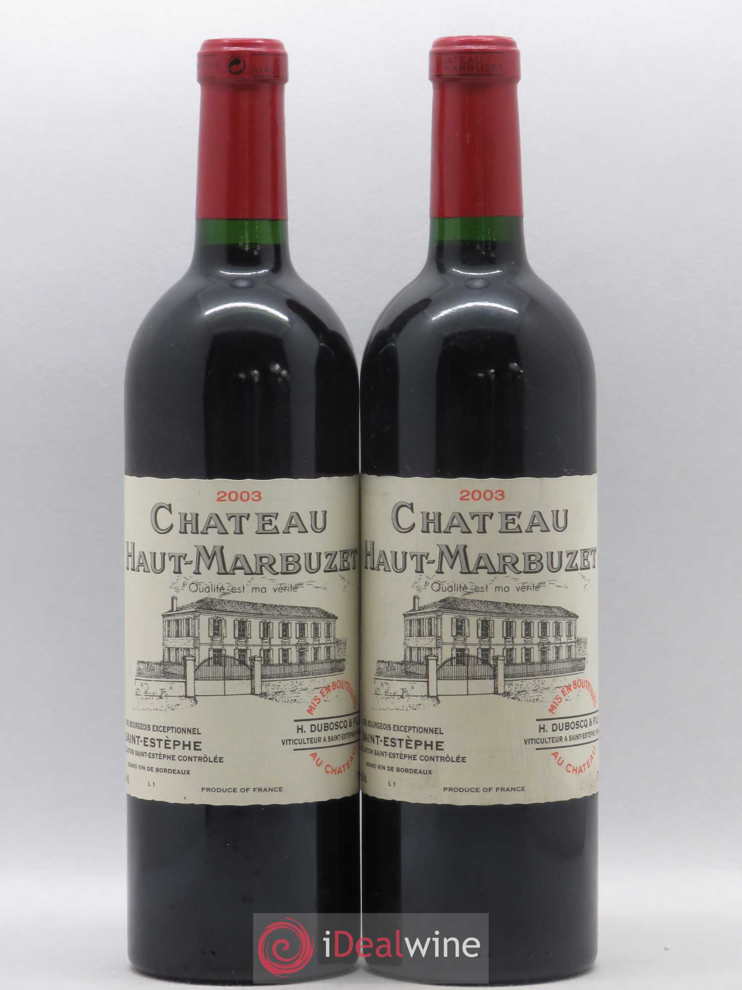 Château Haut Marbuzet 2003 - Lot de 2 bouteilles - 0