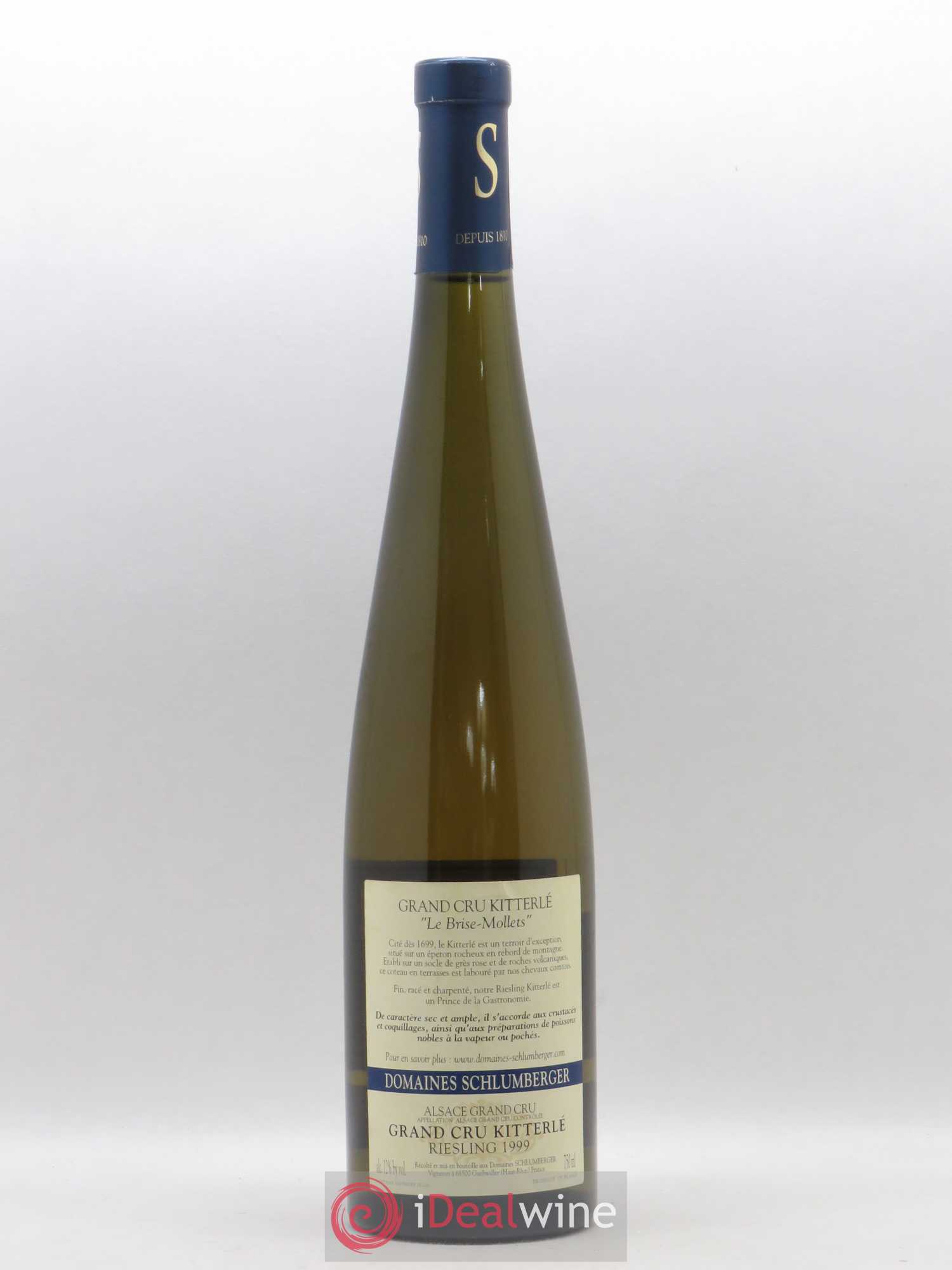 Riesling Grand Cru Kitterle Le Brise Mollets Domaine Schlumberger  1999 - Posten von 1 Flasche - 1