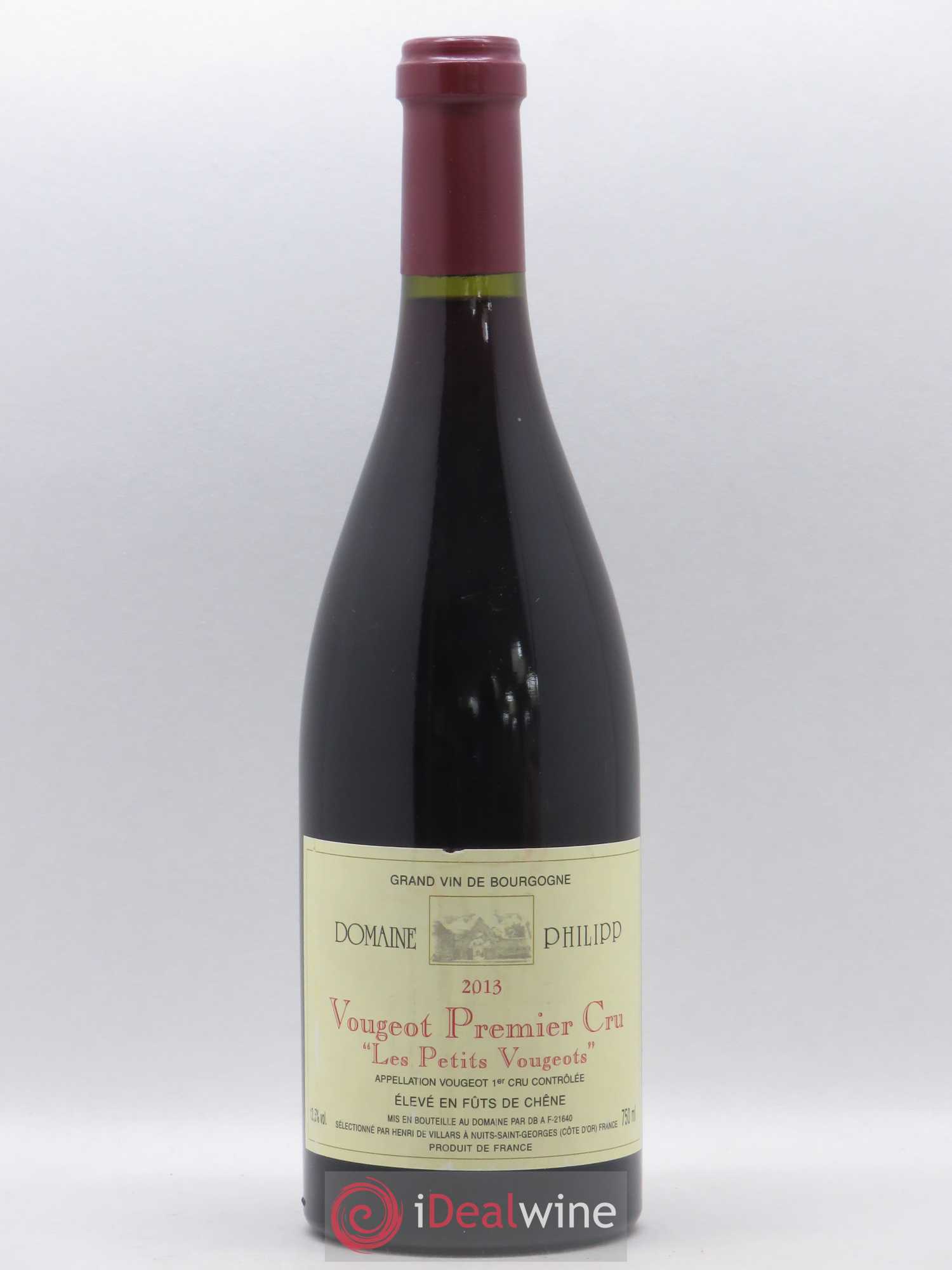Vougeot 1er Cru Petits Vougeots Domaine Philipp 2013 - Posten von 1 Flasche - 0