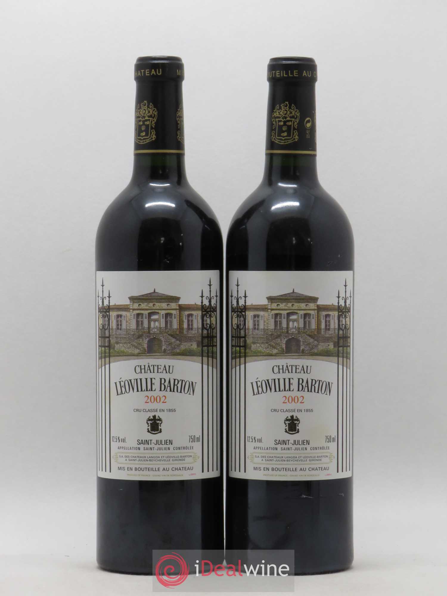 Château Léoville Barton 2ème Grand Cru Classé 2002 - Lot de 2 bouteilles - 0
