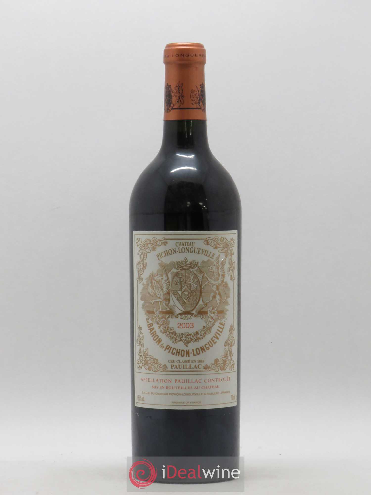 Pichon Longueville Baron 2ème Grand Cru Classé 2003 - Lot de 1 bouteille - 0
