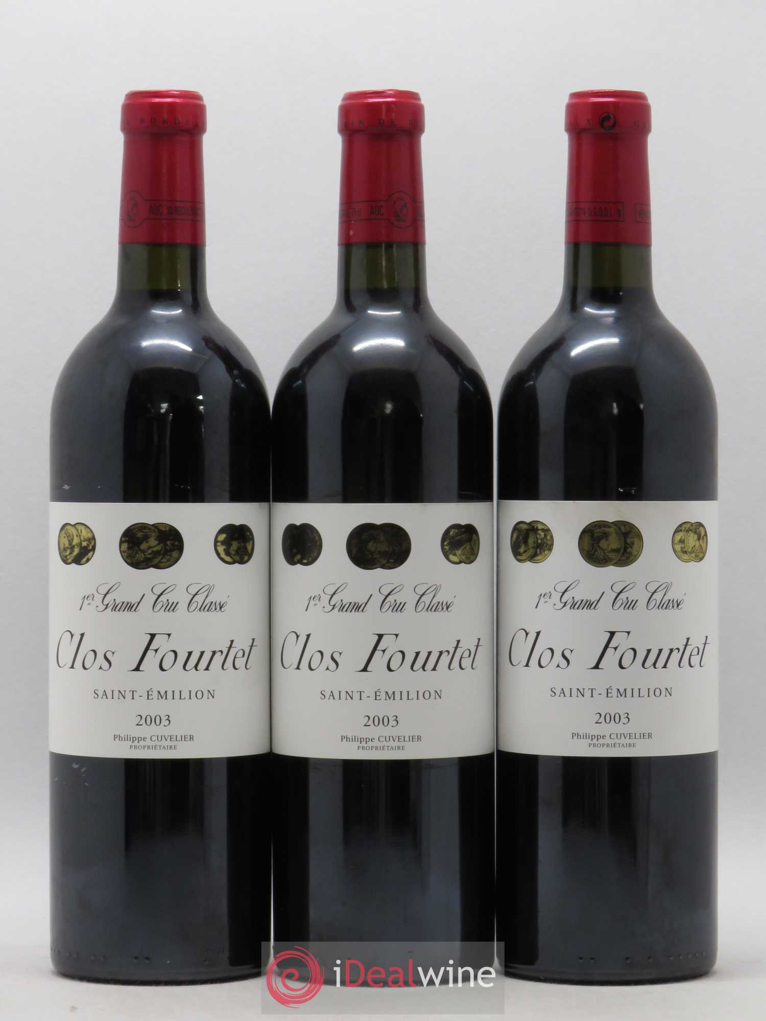 Clos Fourtet 1er Grand Cru Classé B 2003 - Lot de 3 bouteilles - 0