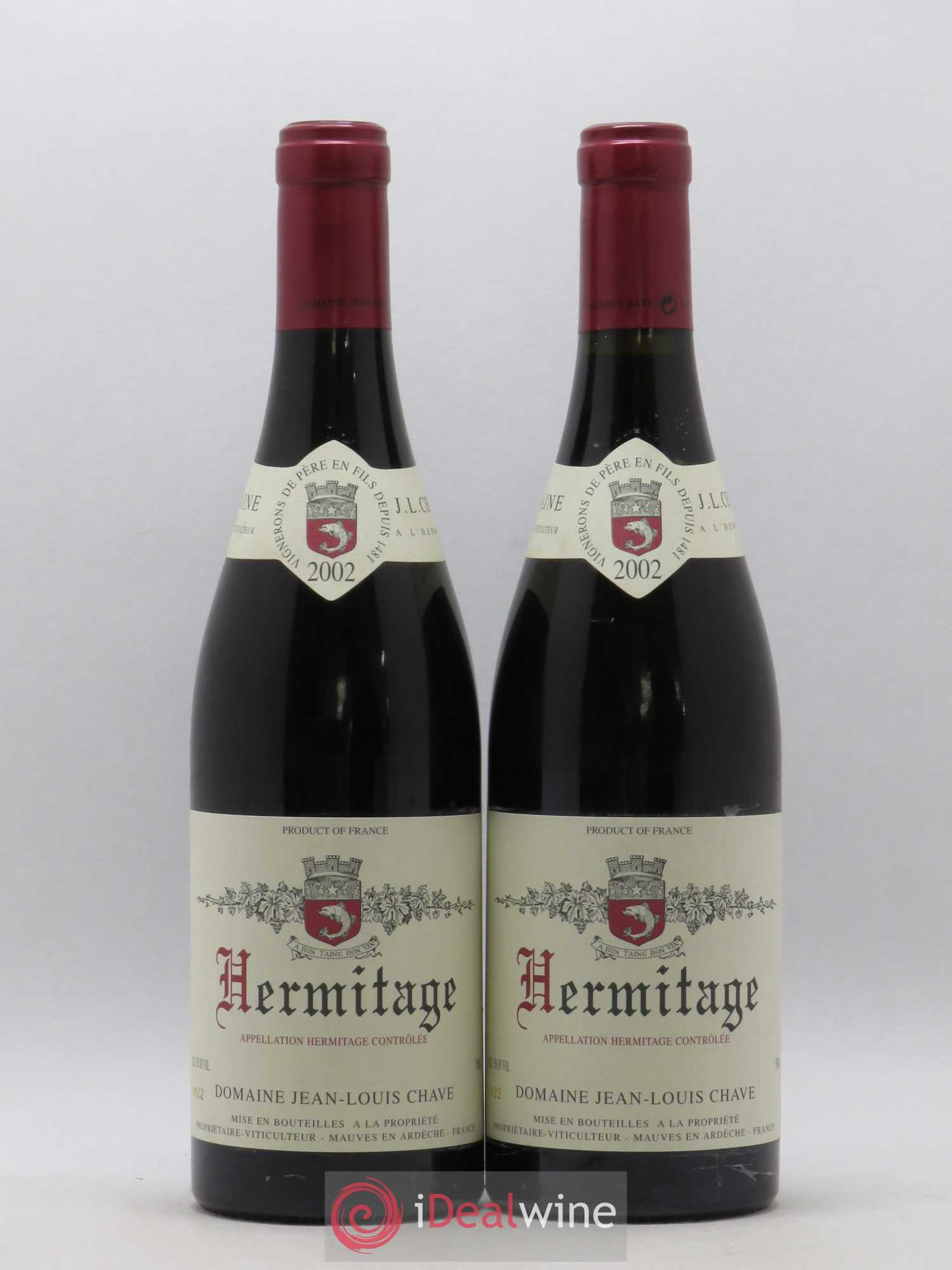 Hermitage Jean-Louis Chave 2002 - Lot de 2 bouteilles - 0