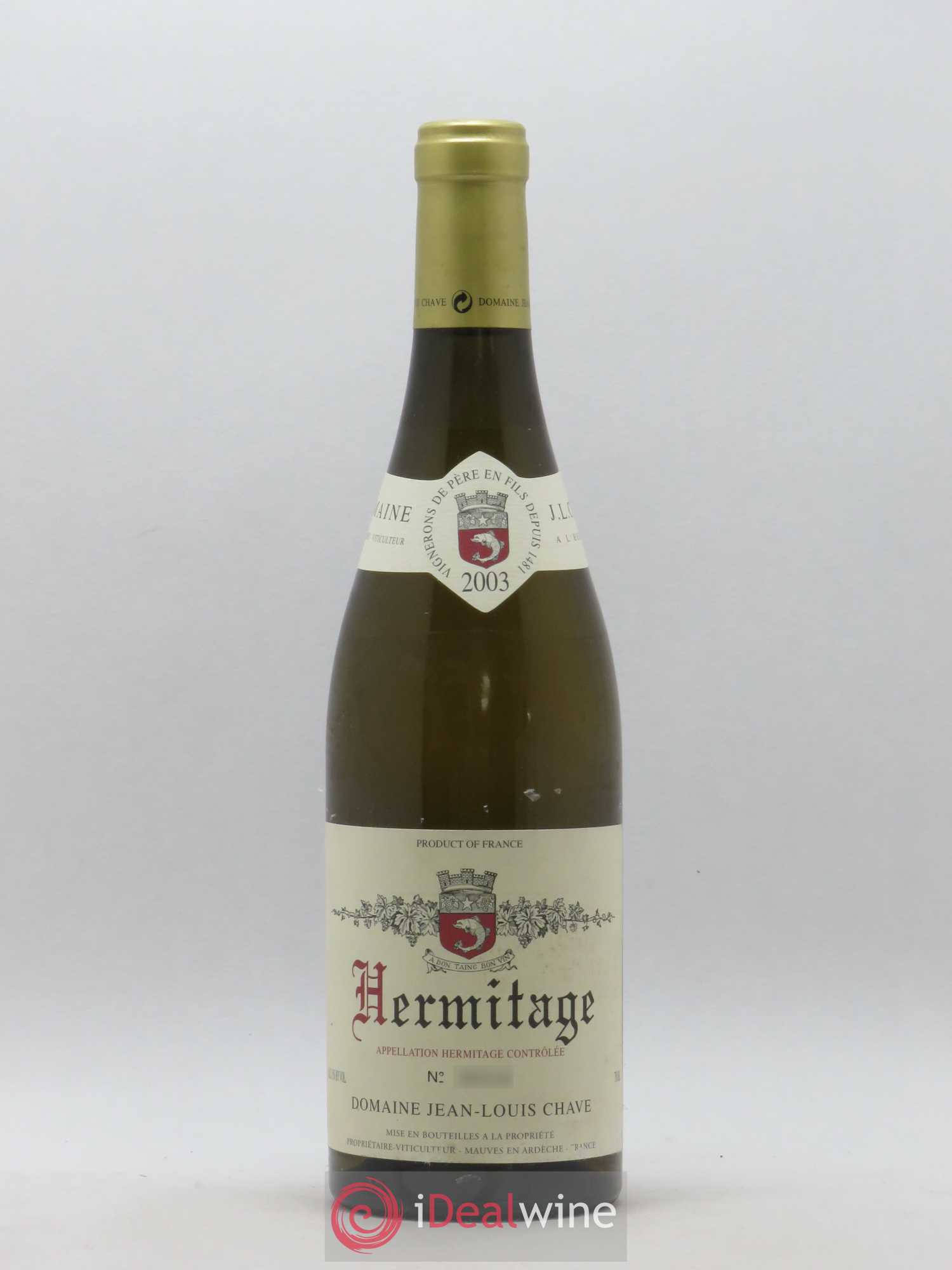 Hermitage Jean-Louis Chave 2003 - Lot de 1 bouteille - 0