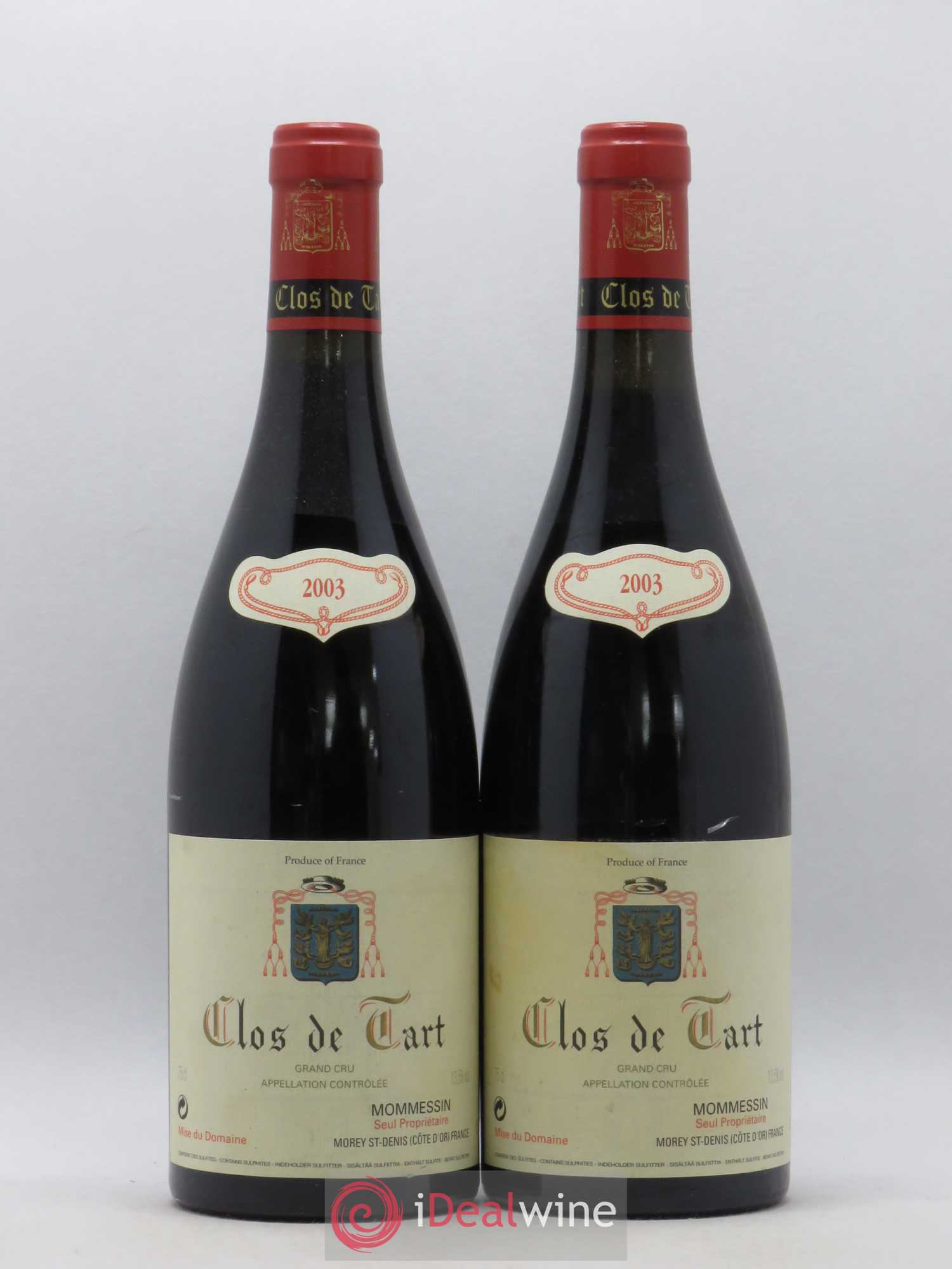 Clos de Tart Grand Cru Clos de Tart 2003 - Lot de 2 bouteilles - 0