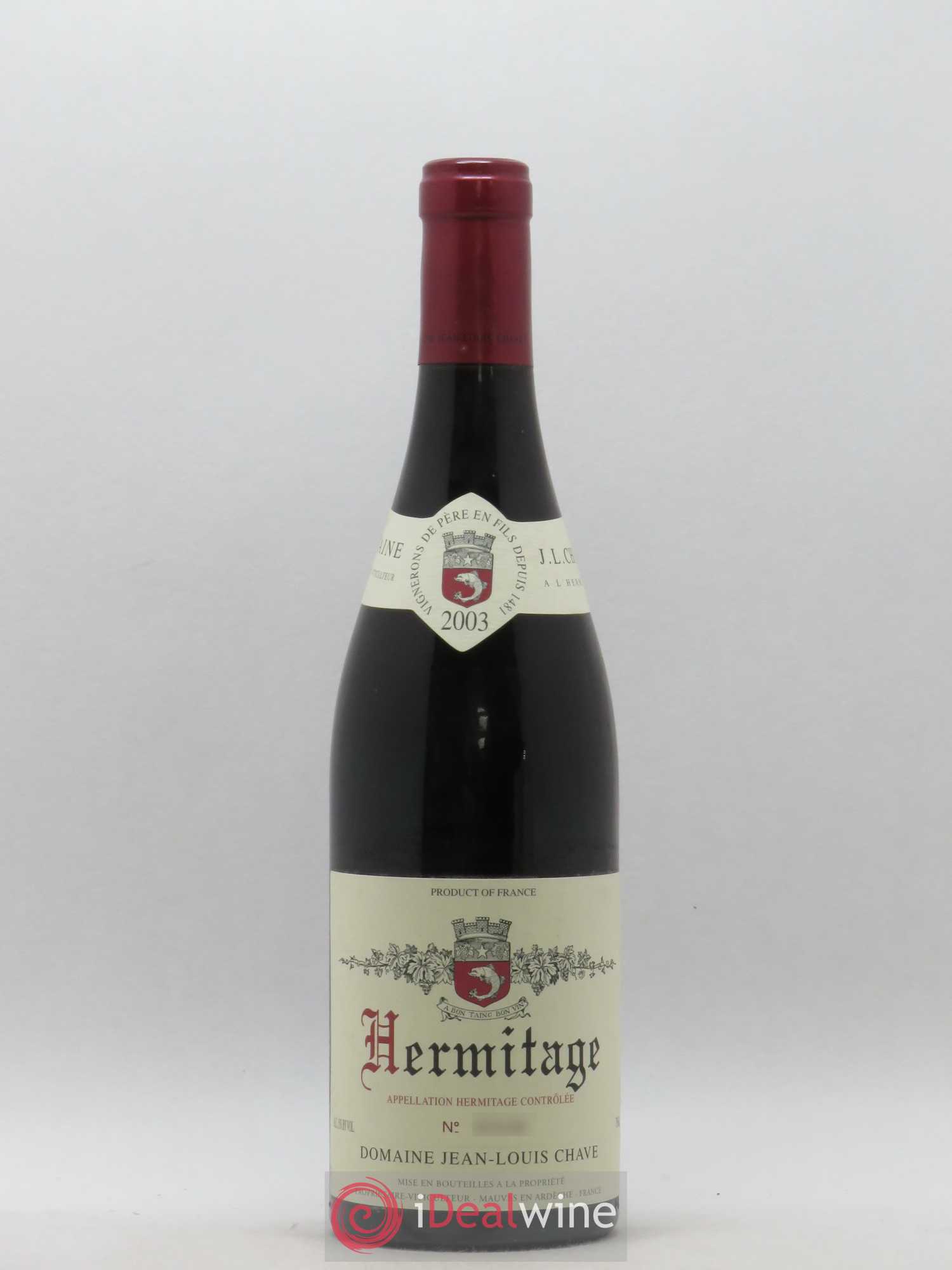 Hermitage Jean-Louis Chave 2003 - Lot of 1 bottle - 0