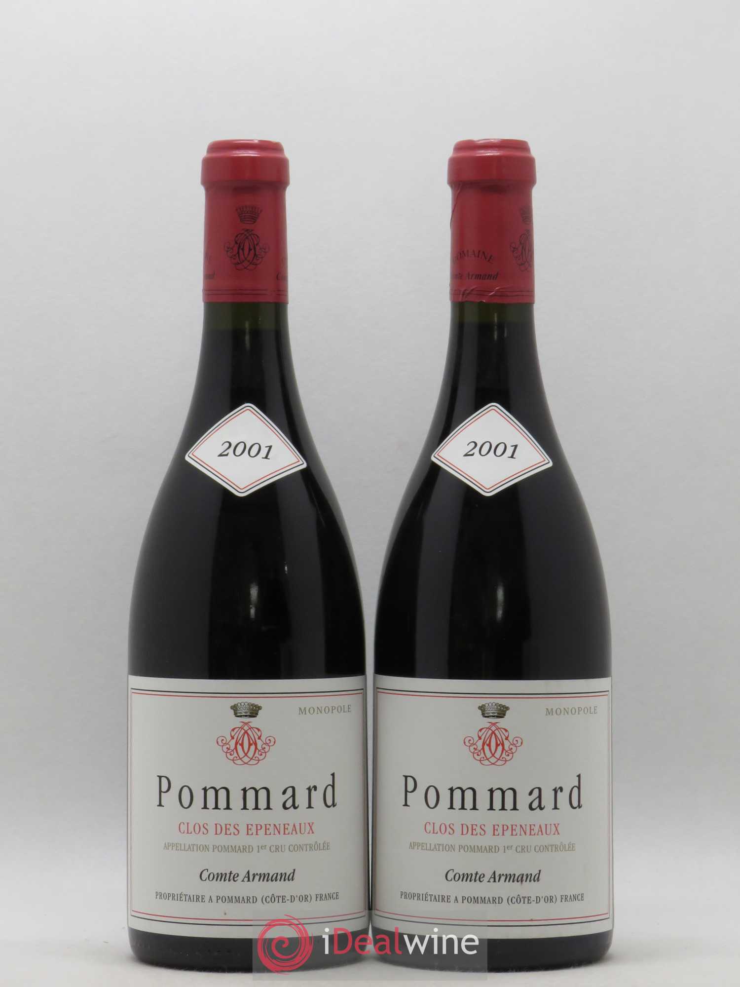 Pommard 1er Cru Clos des Epeneaux Comte Armand 2001 - Lot de 2 bouteilles - 0