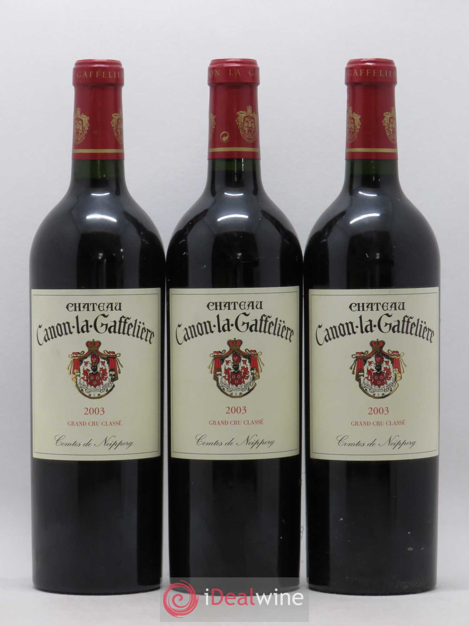 Château Canon la Gaffelière 1er Grand Cru Classé B 2003 - Lot de 3 bouteilles - 0
