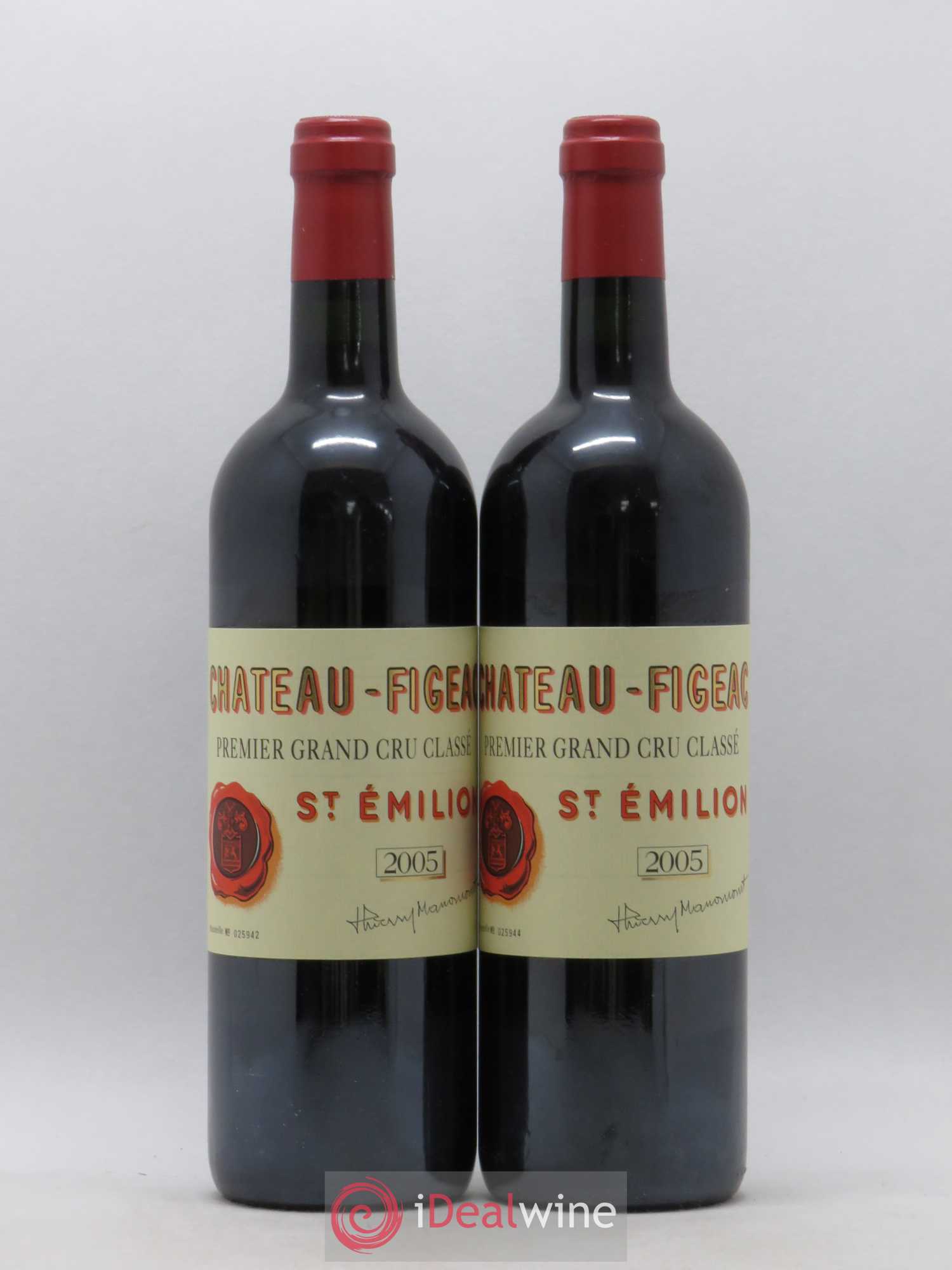 Château Figeac 1er Grand Cru Classé A 2005 - Lot de 2 bouteilles - 0