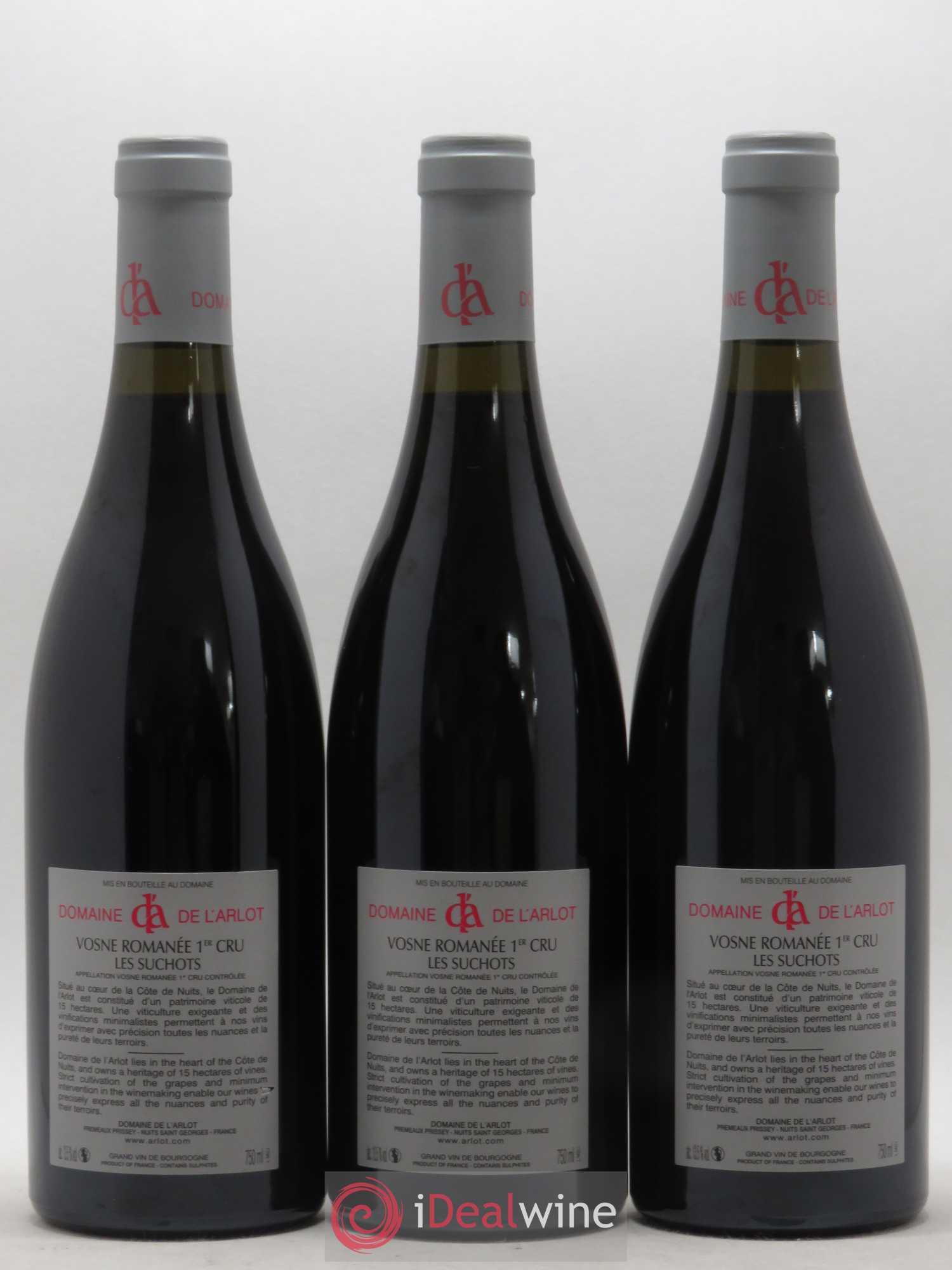 Vosne-Romanée 1er Cru Les Suchots Domaine de l'Arlot 2015 - Lot de 3 bouteilles - 1