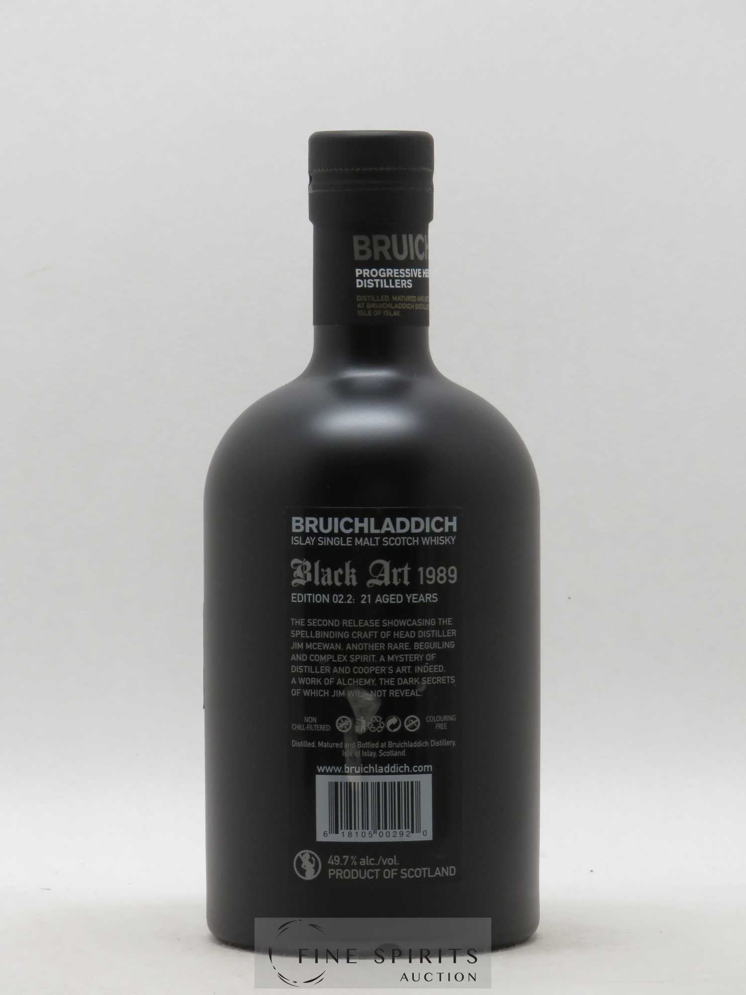 Bruichladdich 21 years 1989 Of. Black Art Edition 02.2 2nd Release - Lot de 1 bouteille - 3