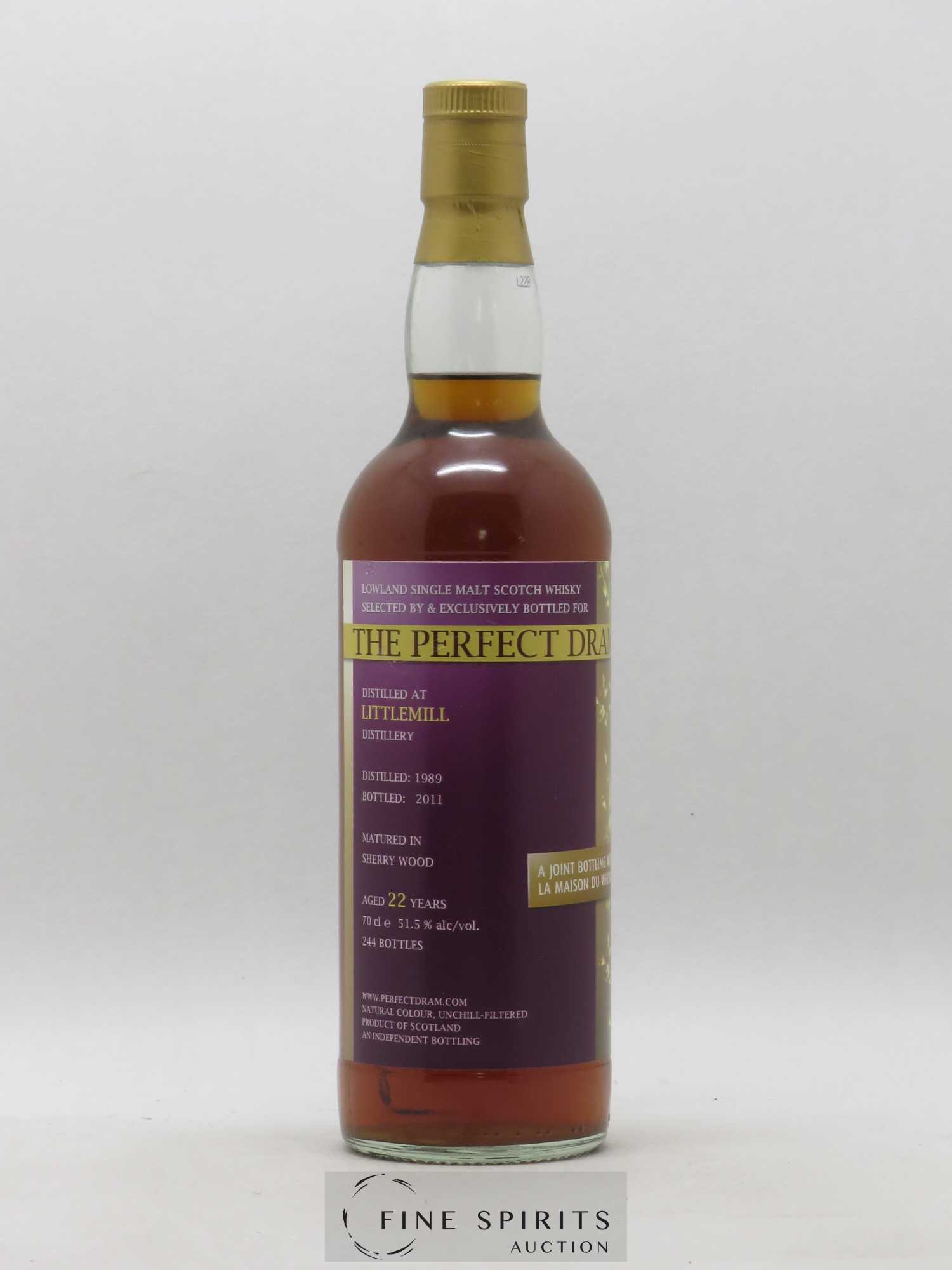 Littlemill 22 years 1989 The Whisky Agency Sherry Cask LMDW The Perfect Dram - Lot de 1 bouteille - 0