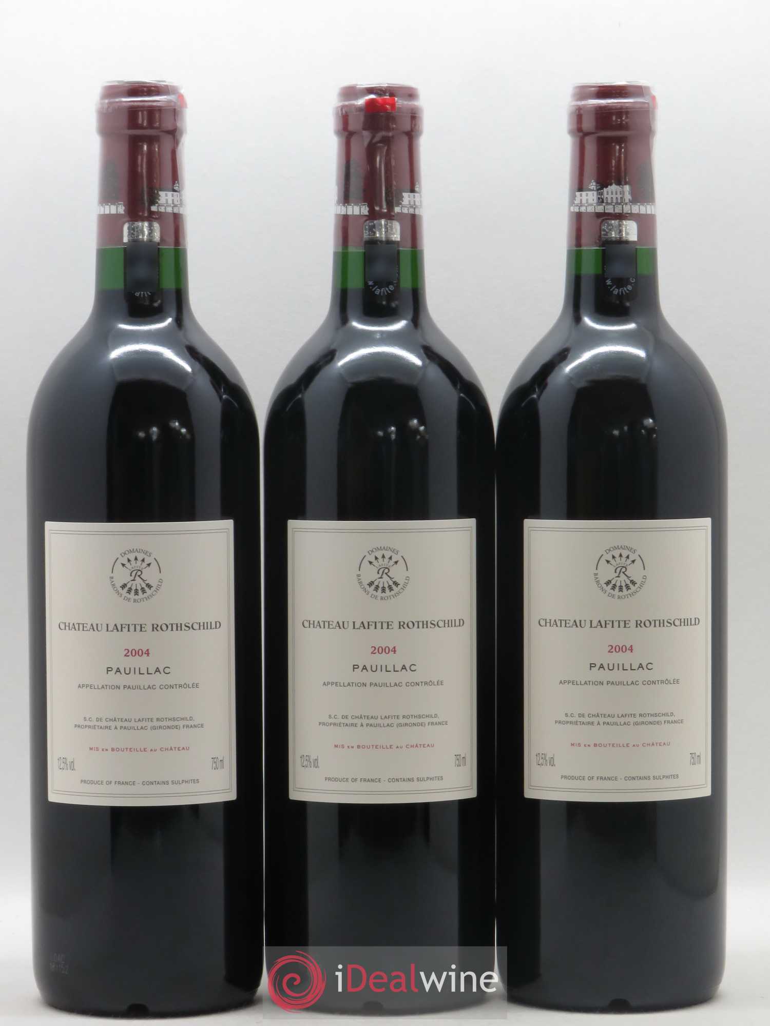 Château Lafite Rothschild 1er Grand Cru Classé 2004 - Lot de 3 bouteilles - 1