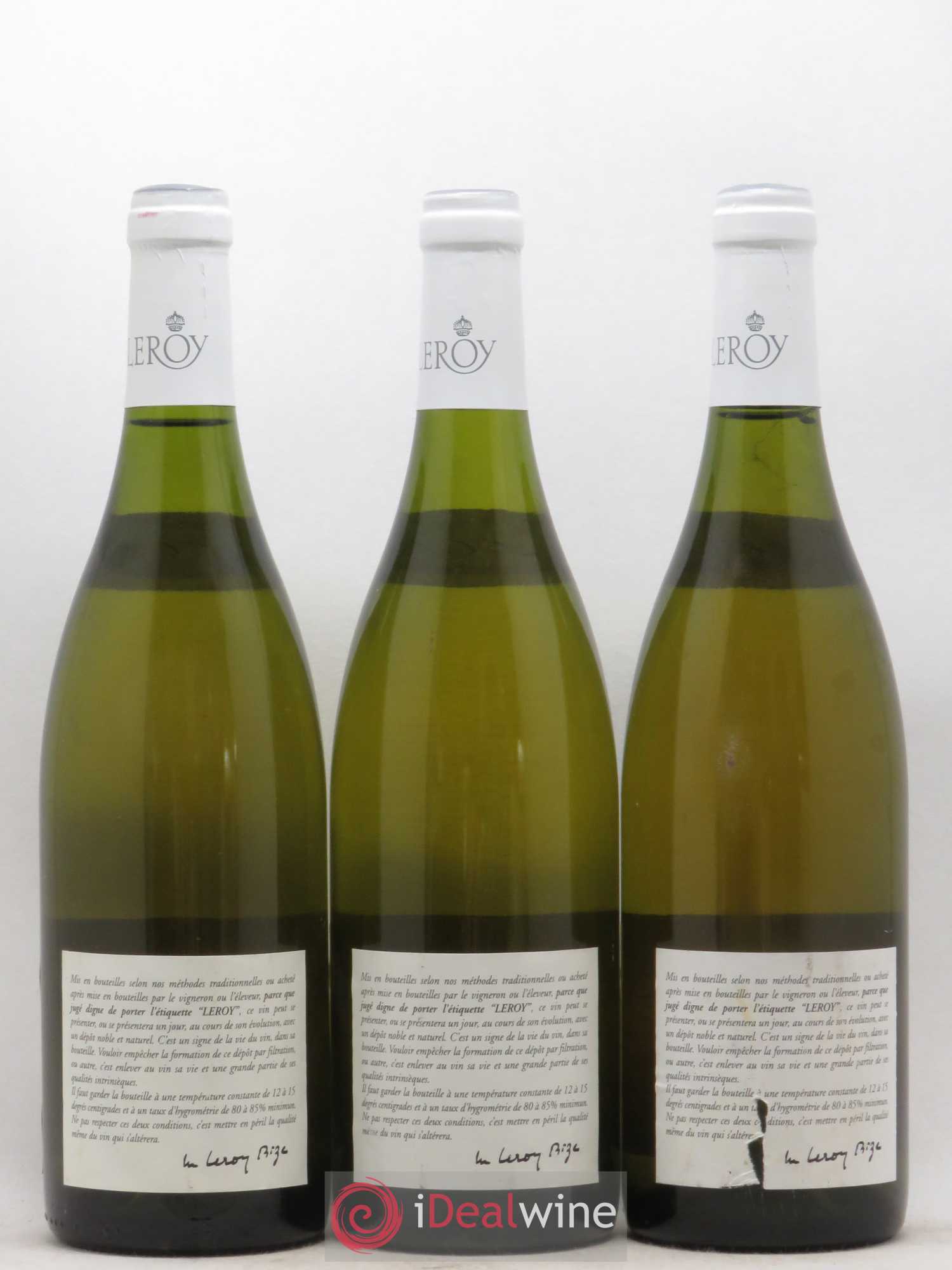 Meursault Leroy SA 2001 - Lot de 3 bouteilles - 1