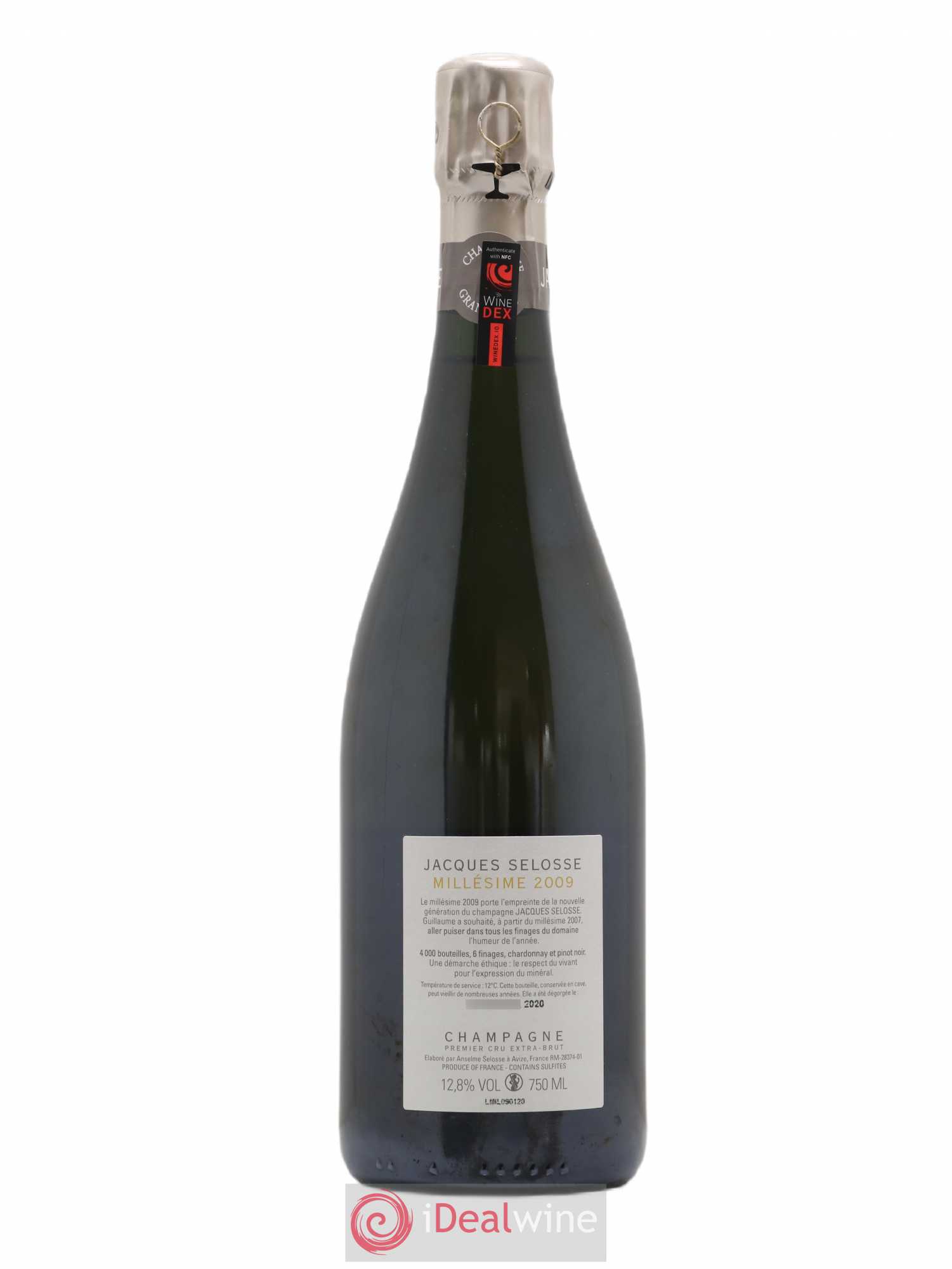 1er Cru Millésimé Extra-Brut Jacques Selosse 2009 - Lot de 1 bouteille - 1