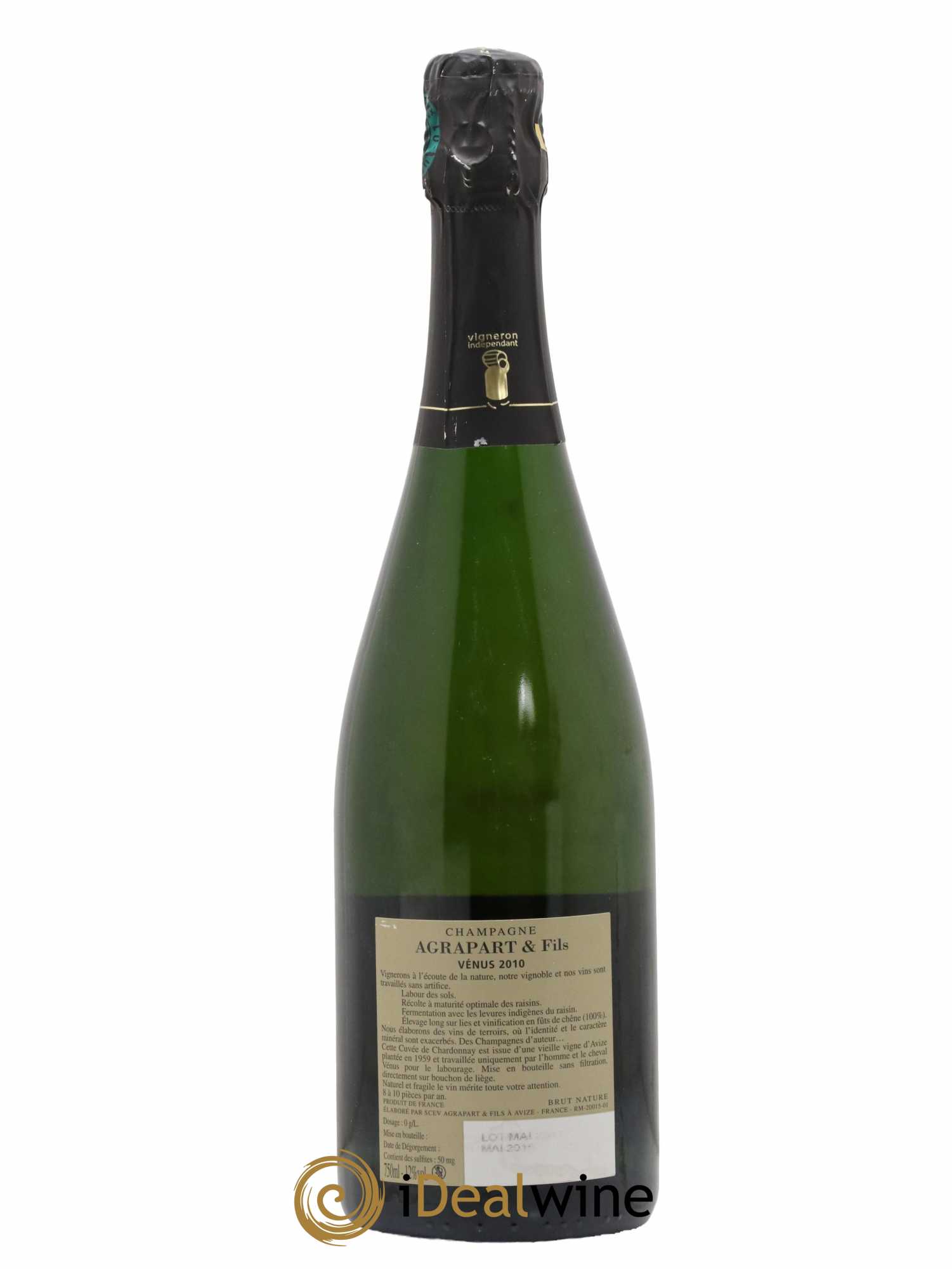 Vénus Blanc de Blancs Brut Nature Pascal Agrapart 2010 - Lot de 1 bouteille - 1