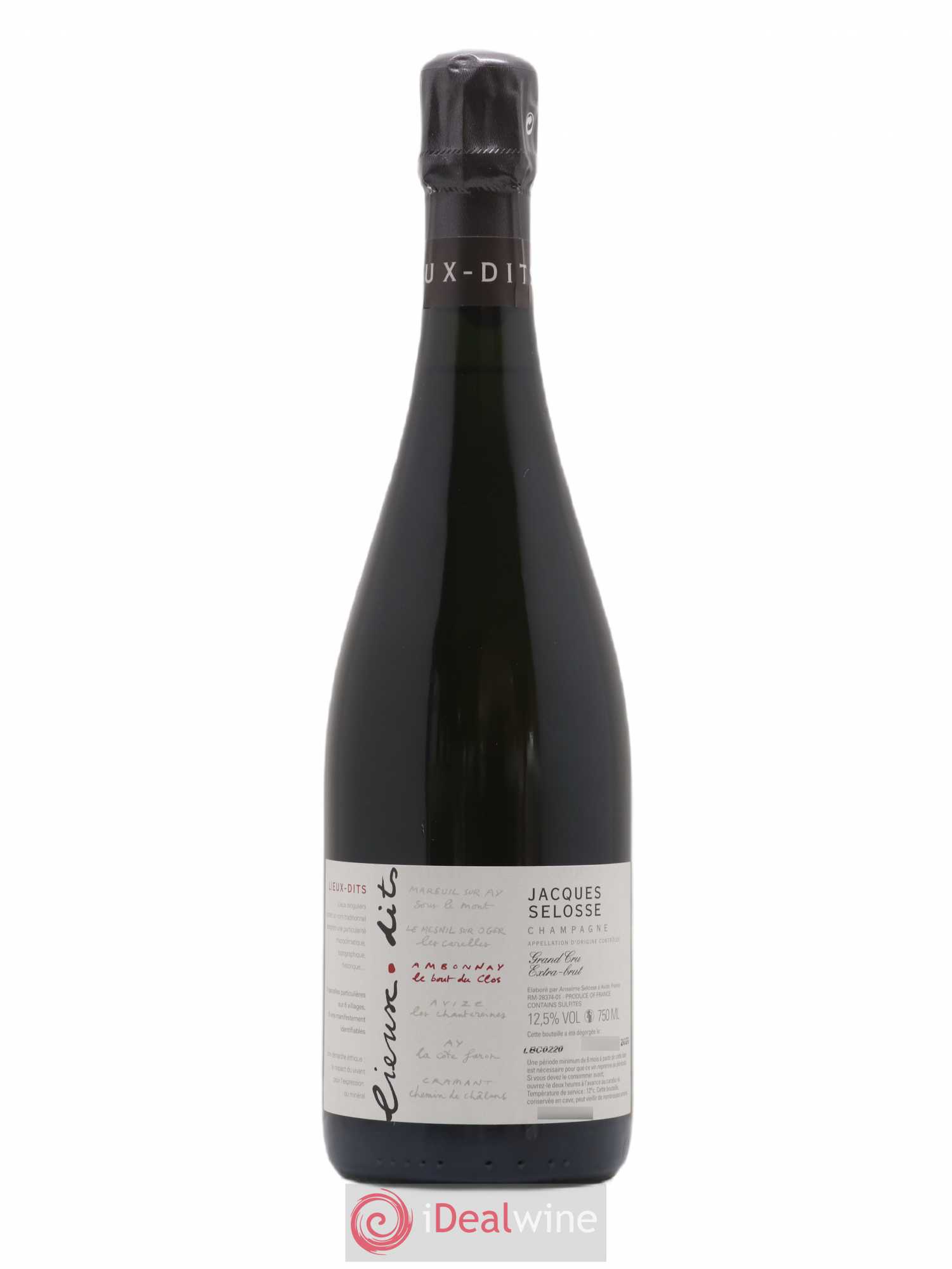 Ambonnay Le Bout du Clos Grand Cru Extra-Brut Jacques Selosse - Lot de 1 bouteille - 0