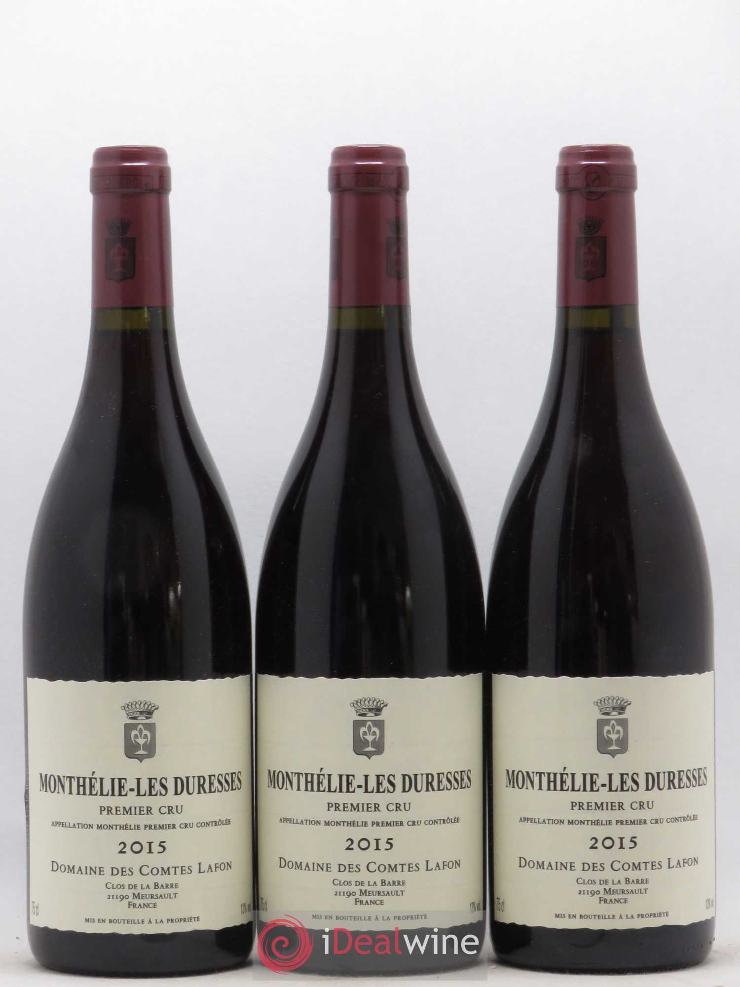 Monthélie 1er Cru Les Duresses Comtes Lafon (Domaine des) 2015 - Lot de 3 bouteilles - 0