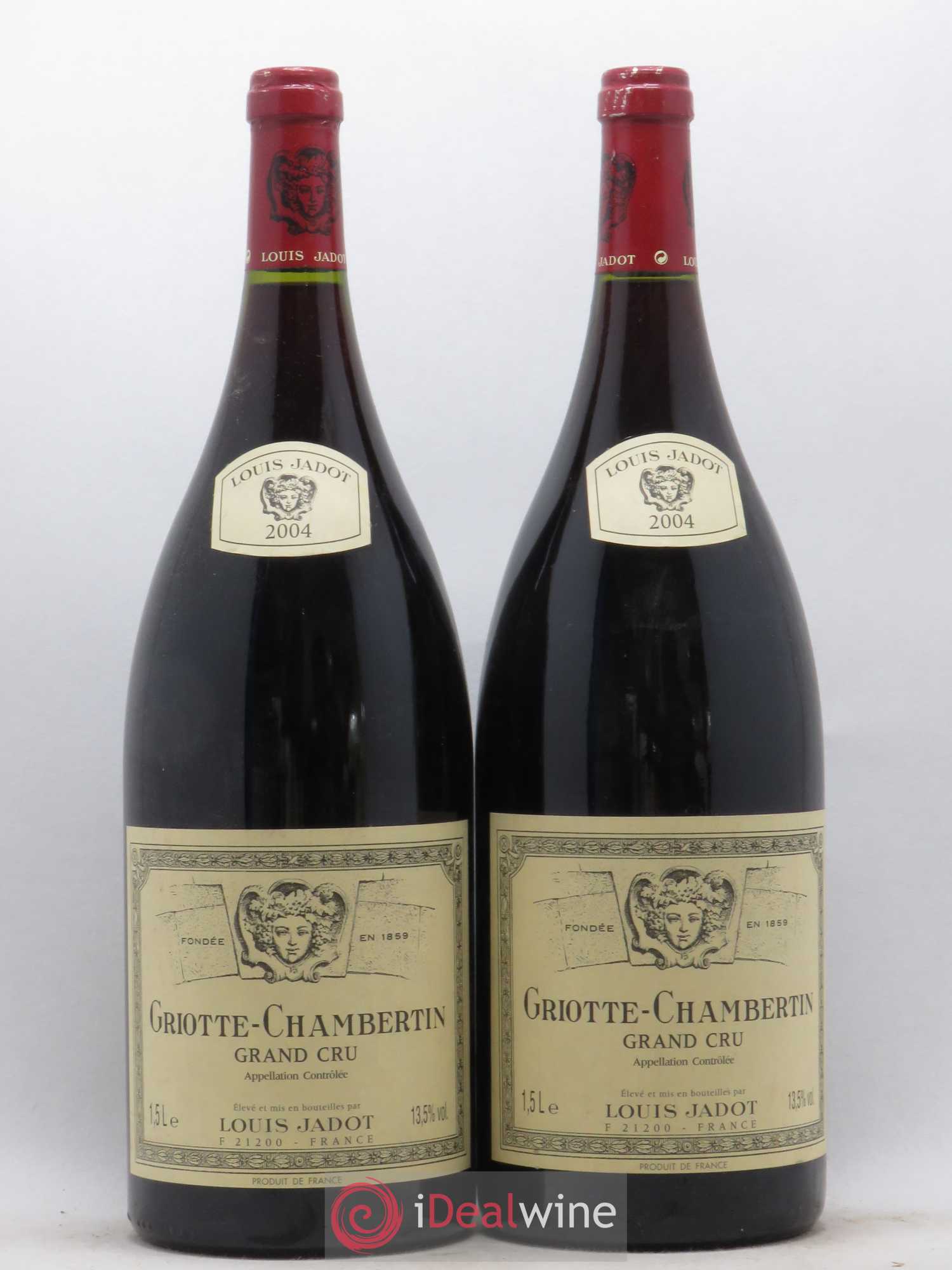 Griotte-Chambertin Grand Cru Maison Louis Jadot 2004 - Lot de 2 magnums - 0