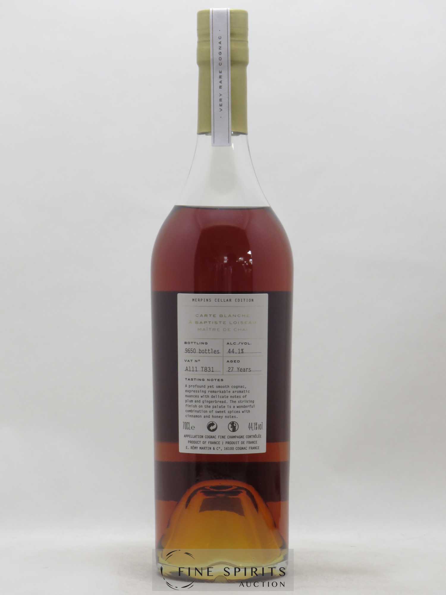 Cognac Rémy Martin Of. Carte Blanche Edition 2 Merpins Cellar Edition Fine Champagne - Lot de 1 bouteille - 2