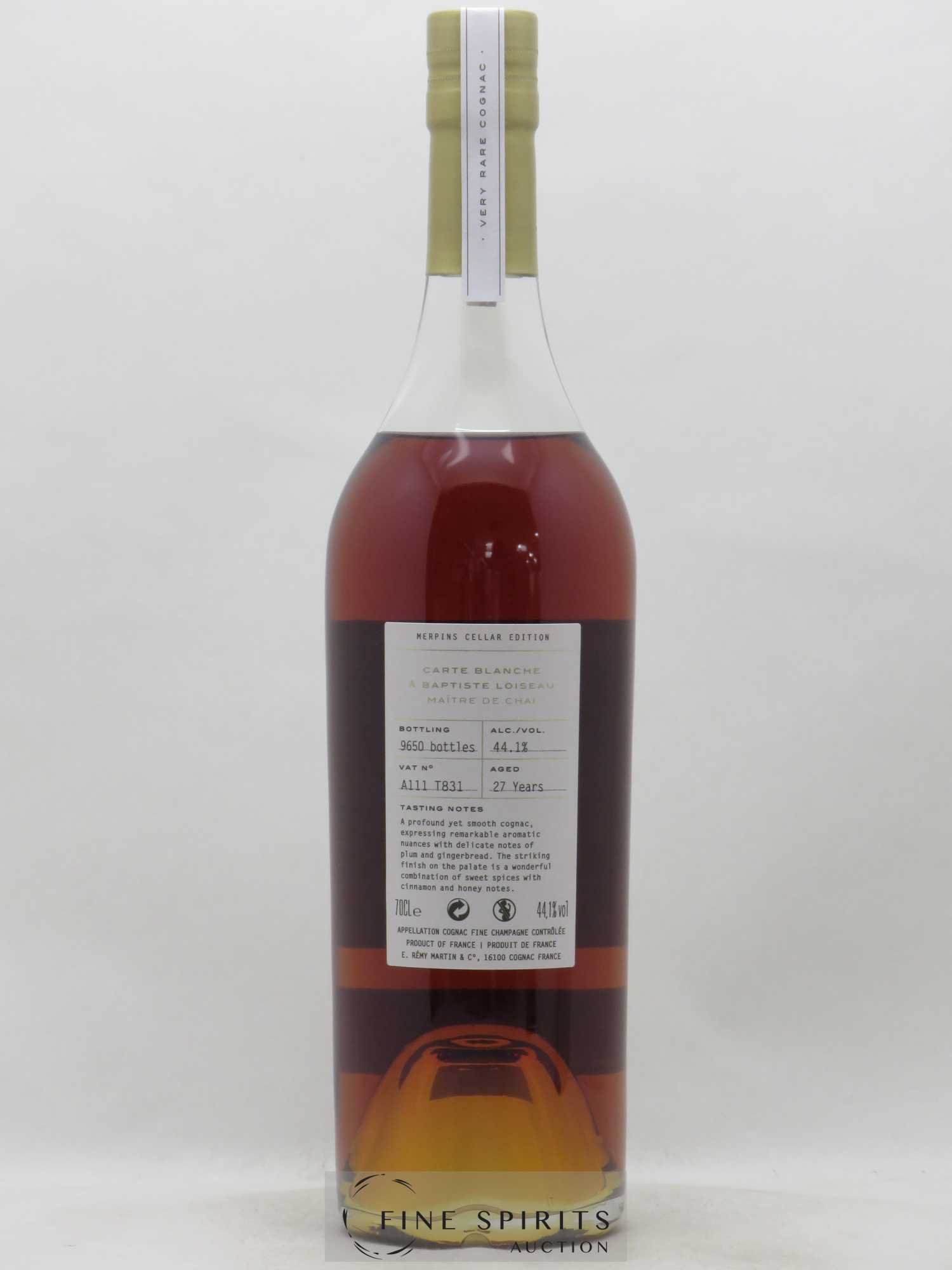 Cognac Rémy Martin Of. Carte Blanche Edition 2 Merpins Cellar Edition Fine Champagne - Posten von 1 Flasche - 2
