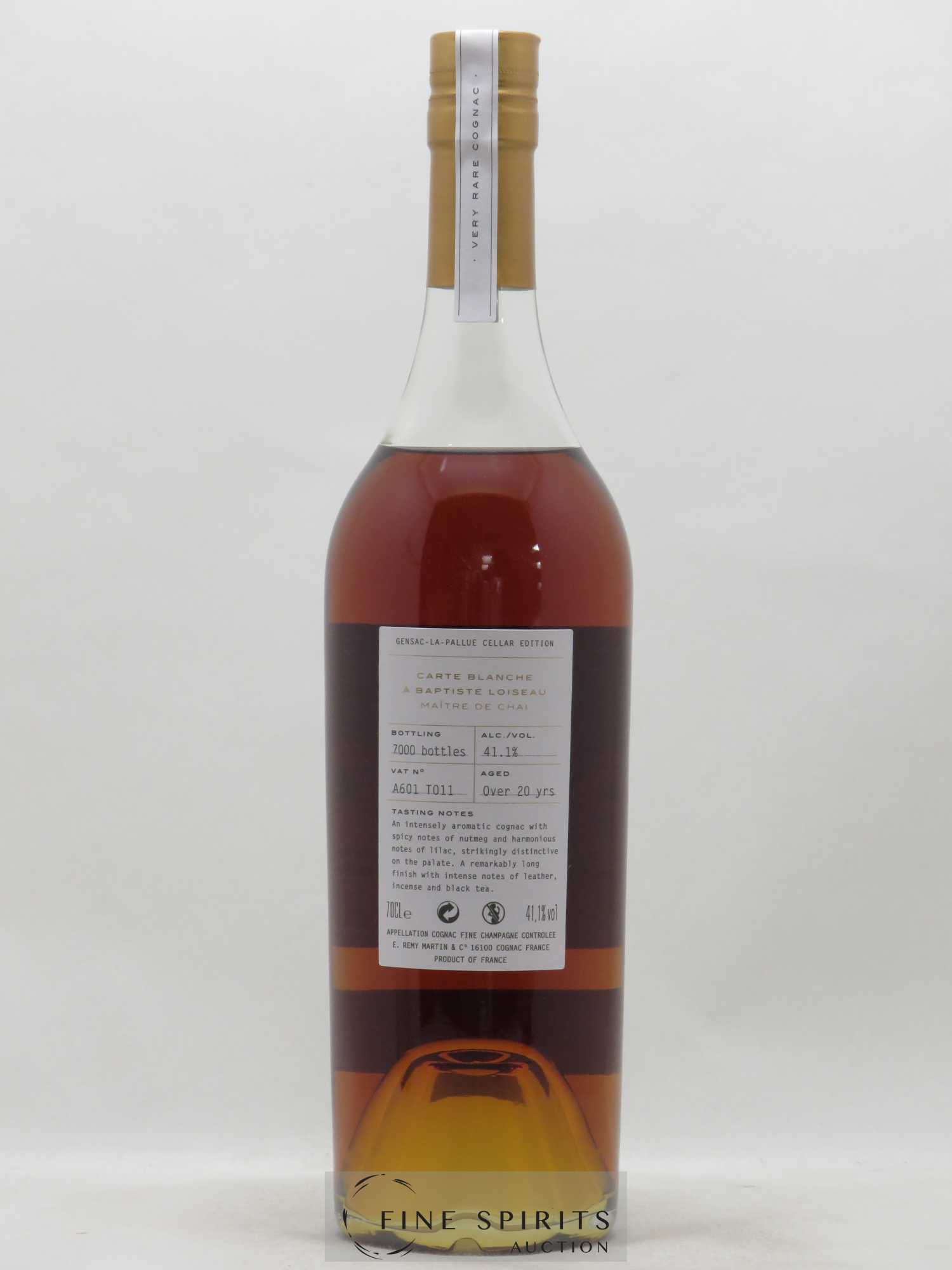 Cognac Rémy Martin Of. Carte Blanche Edition 1 Gensac-La-Pallue Cellar Edition Fine Champagne - Lot of 1 bottle - 2
