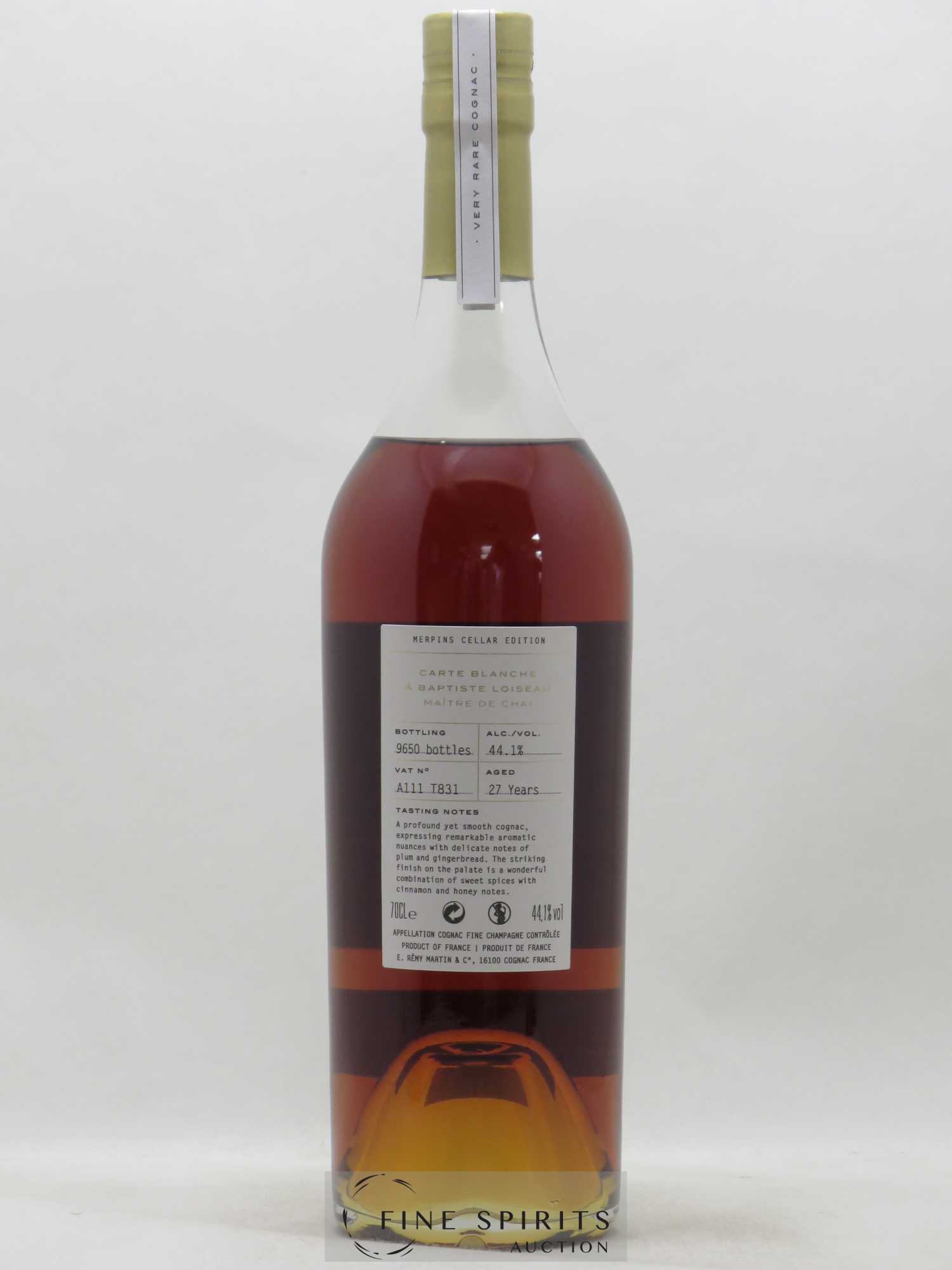 Cognac Rémy Martin Of. Carte Blanche Edition 2 Merpins Cellar Edition Fine Champagne - Posten von 1 Flasche - 2