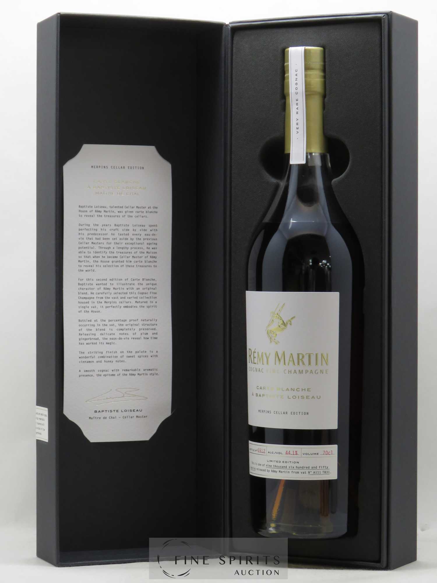 Cognac Rémy Martin Of. Carte Blanche Edition 2 Merpins Cellar Edition Fine Champagne - Posten von 1 Flasche - 0