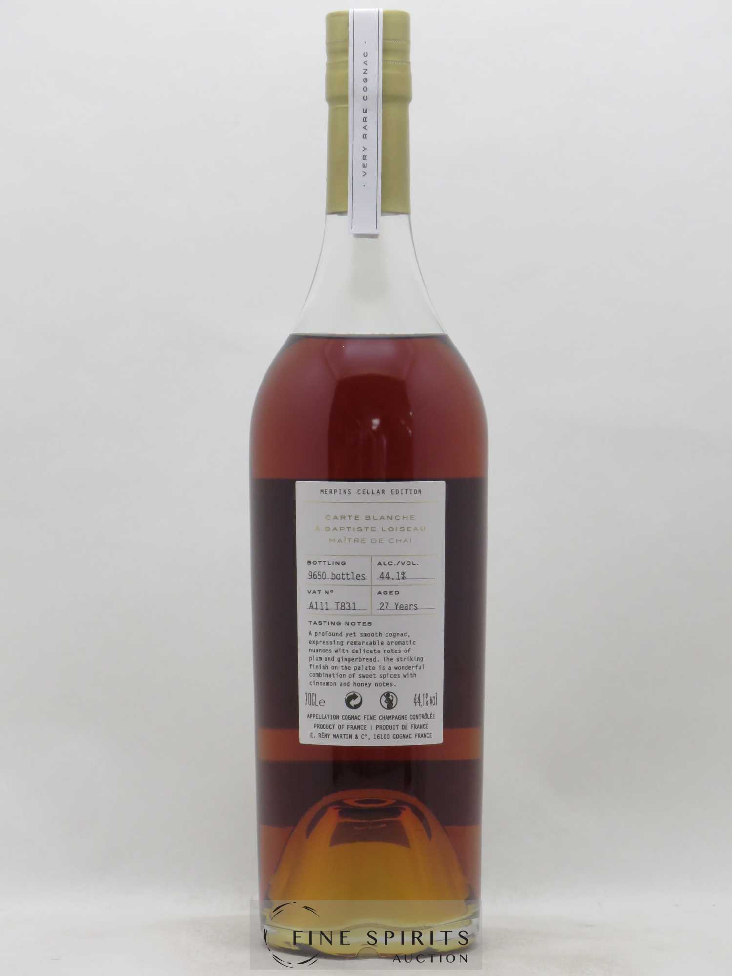 Cognac Rémy Martin Of. Carte Blanche Edition 2 Merpins Cellar Edition Fine Champagne - Posten von 1 Flasche - 2