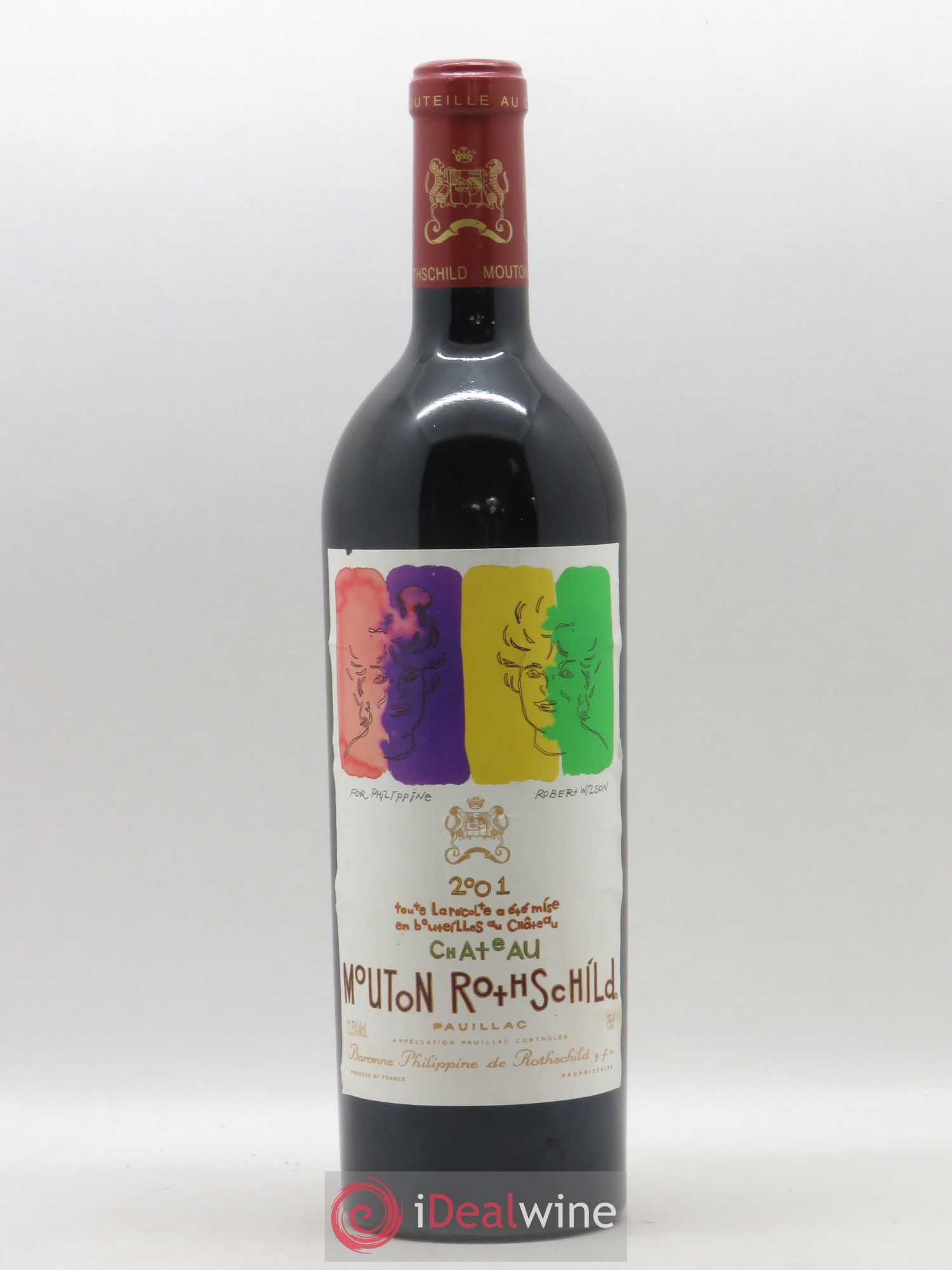 Château Mouton Rothschild 1er Grand Cru Classé 2001 - Lot de 1 bouteille - 0