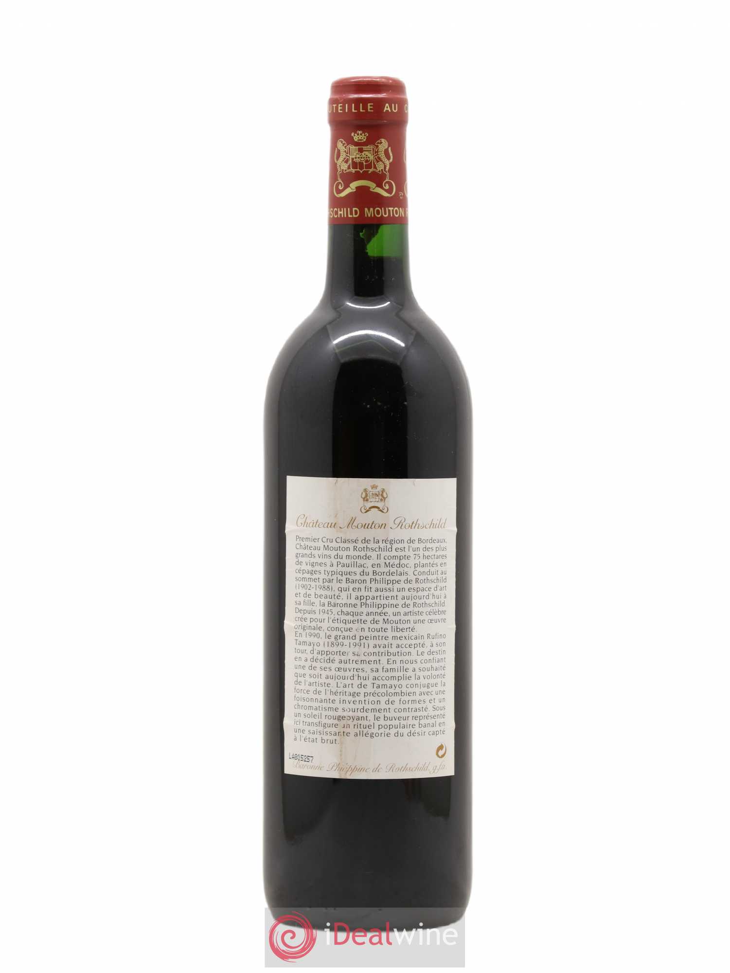 Château Mouton Rothschild 1er Grand Cru Classé 1998 - Lot de 1 bouteille - 1