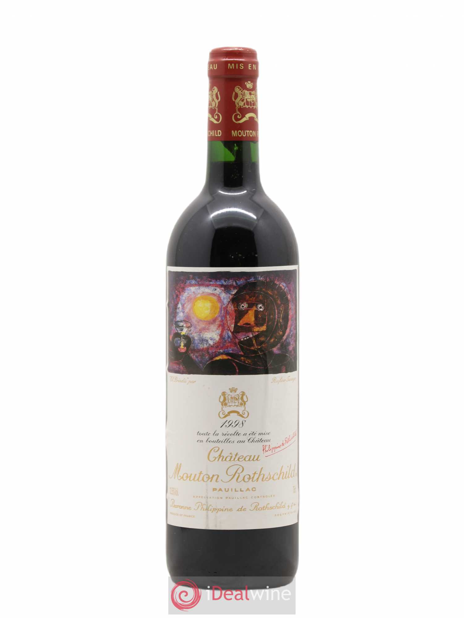 Château Mouton Rothschild 1er Grand Cru Classé 1998 - Lot de 1 bouteille - 0