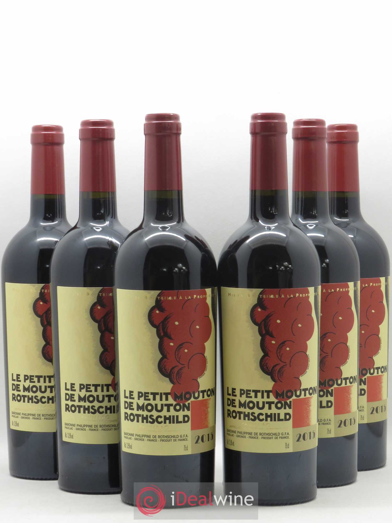 Petit Mouton Second Vin 2015 - Lot de 6 bouteilles - 0
