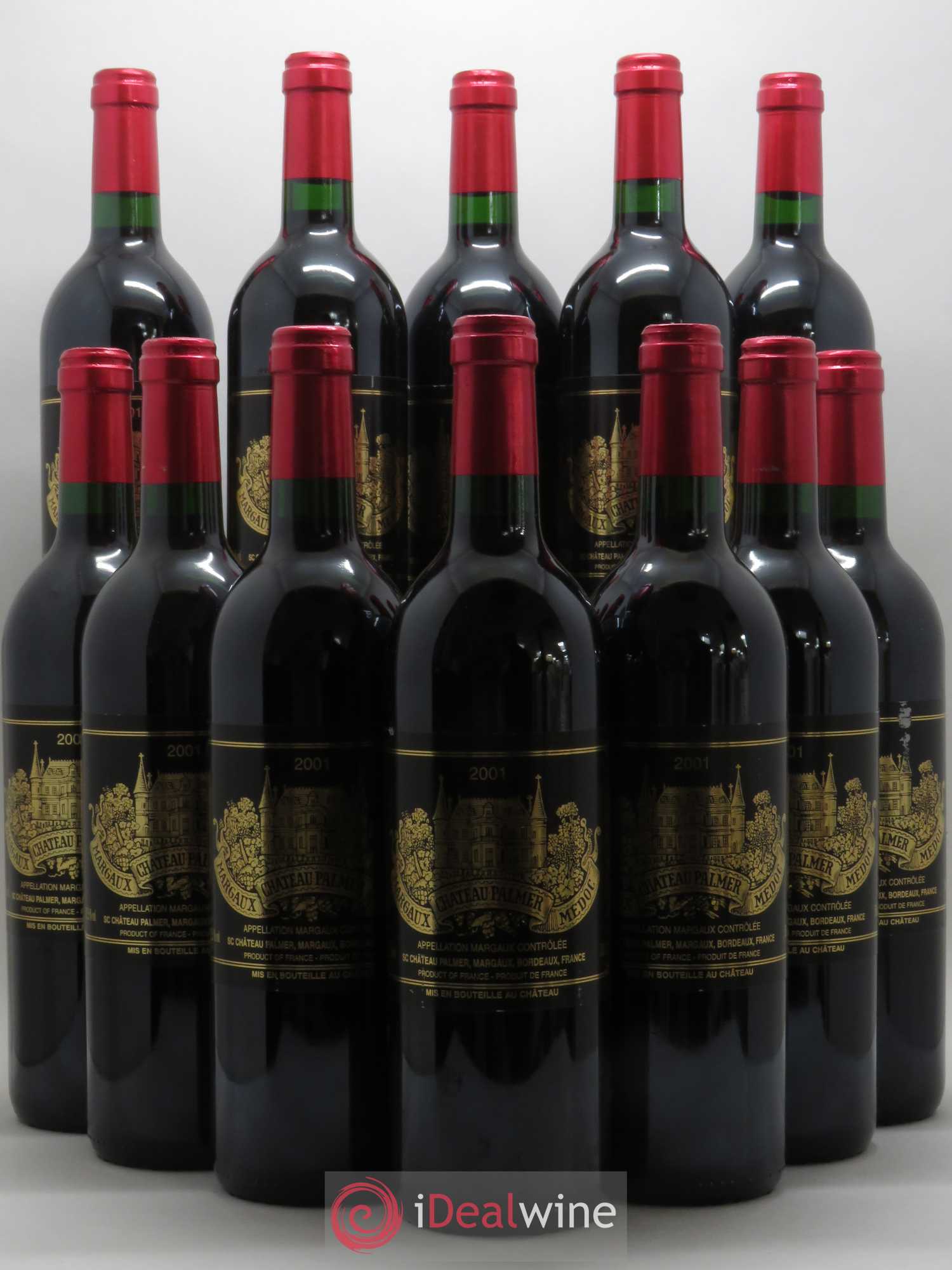Château Palmer 3ème Grand Cru Classé 2001 - Lot de 12 bouteilles - 0