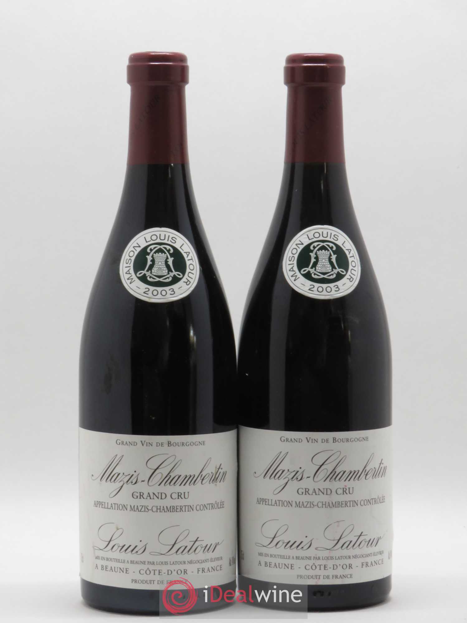 Mazis-Chambertin Grand Cru Louis Latour 2003 - Lot de 2 bouteilles - 0