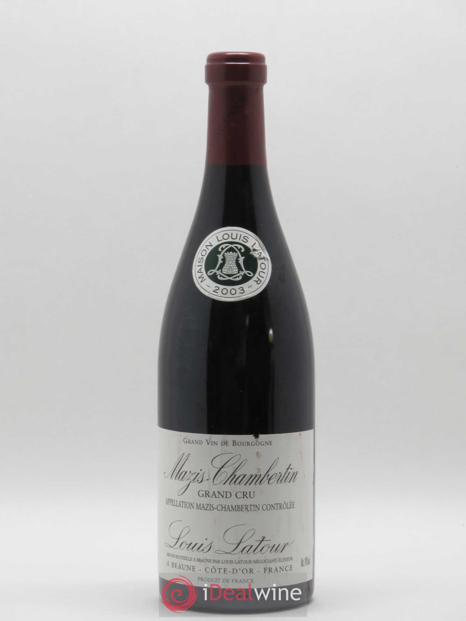 Mazis-Chambertin Grand Cru Louis Latour 2003 - Lot de 1 bouteille - 0