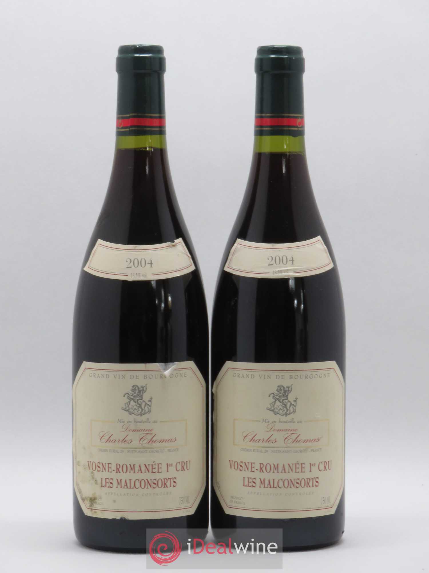 Vosne-Romanée 1er Cru Les Malconsorts Domaine Charles Thomas 2004 - Posten von 2 Flaschen - 0