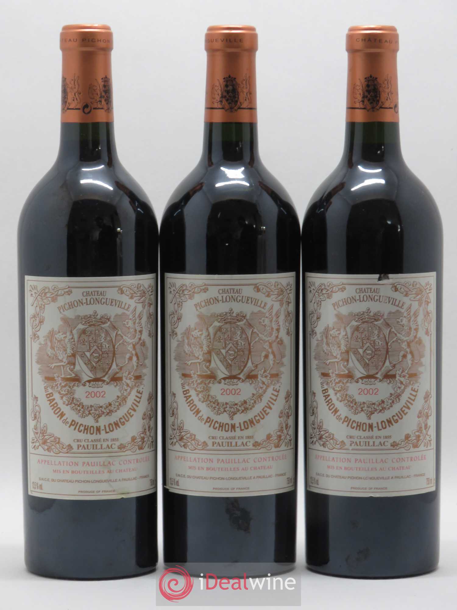 Pichon Longueville Baron 2ème Grand Cru Classé 2002 - Lot de 6 bouteilles - 1