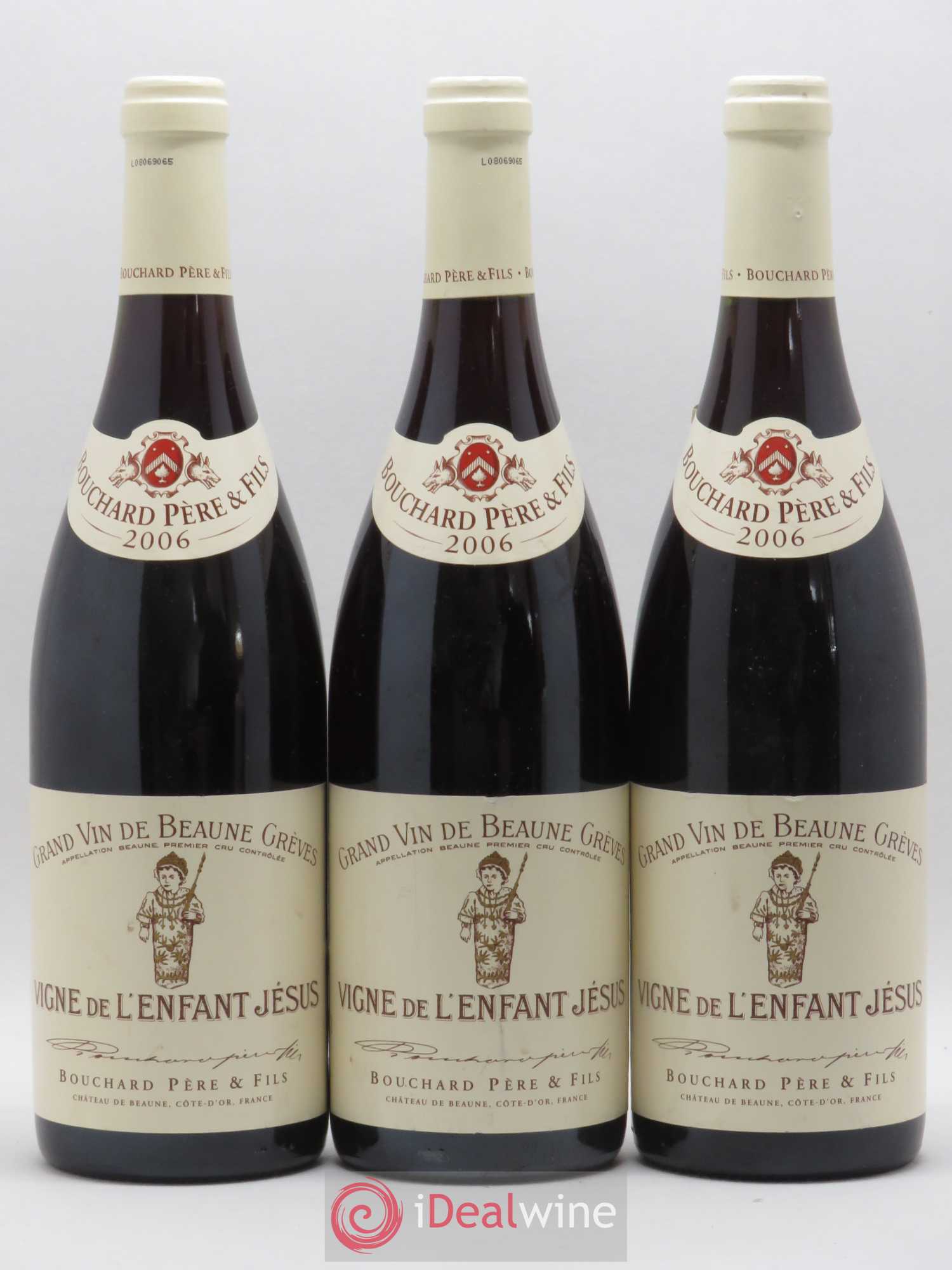 Beaune 1er Cru Grèves - Vigne de l'Enfant Jésus Bouchard Père & Fils 2006 - Lot de 3 bouteilles - 0