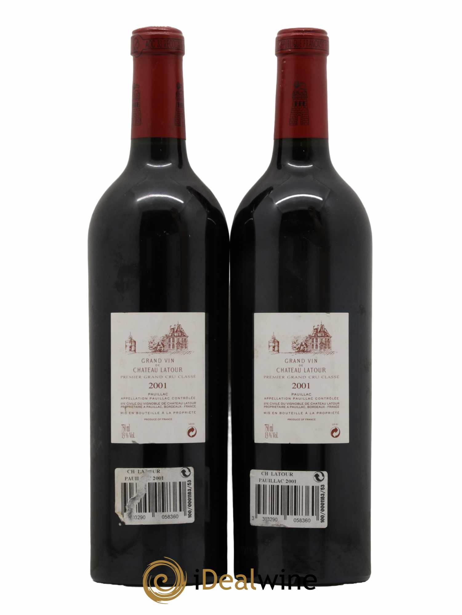 Château Latour 1er Grand Cru Classé 2001 - Lot of 2 bottles - 1