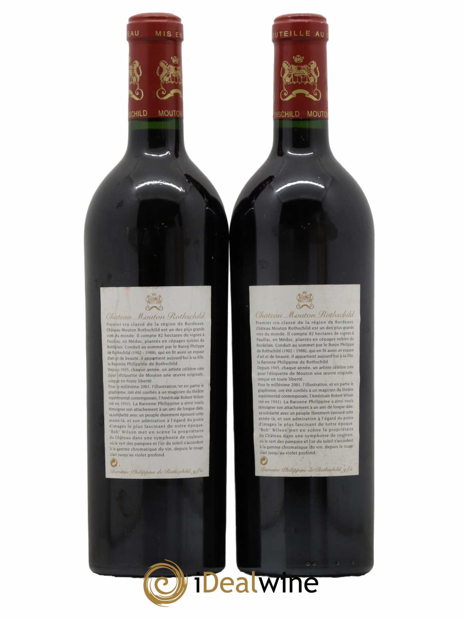 Château Mouton Rothschild 1er Grand Cru Classé 2001 - Lot of 2 bottles - 1