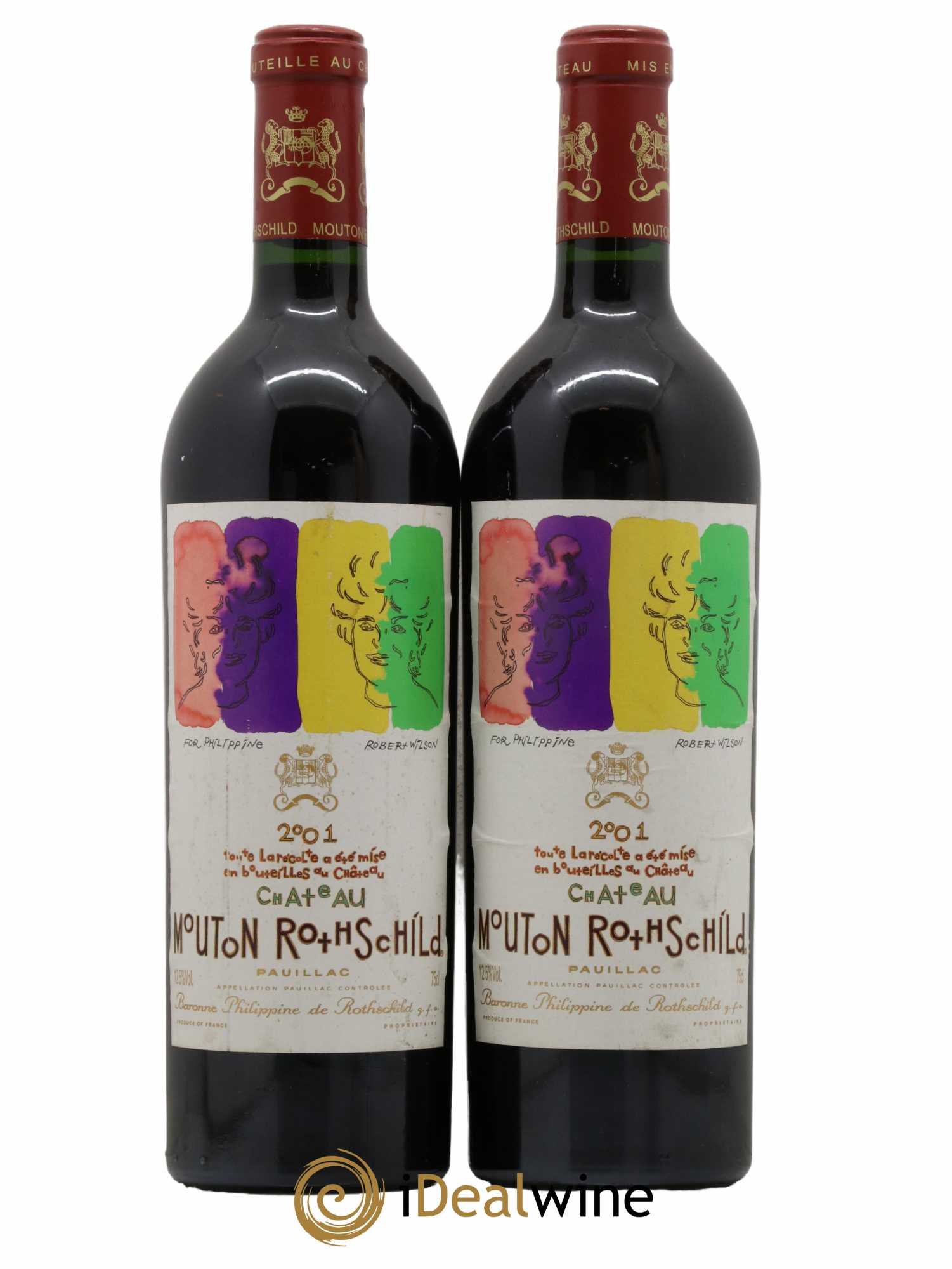 Château Mouton Rothschild 1er Grand Cru Classé 2001 - Lot of 2 bottles - 0