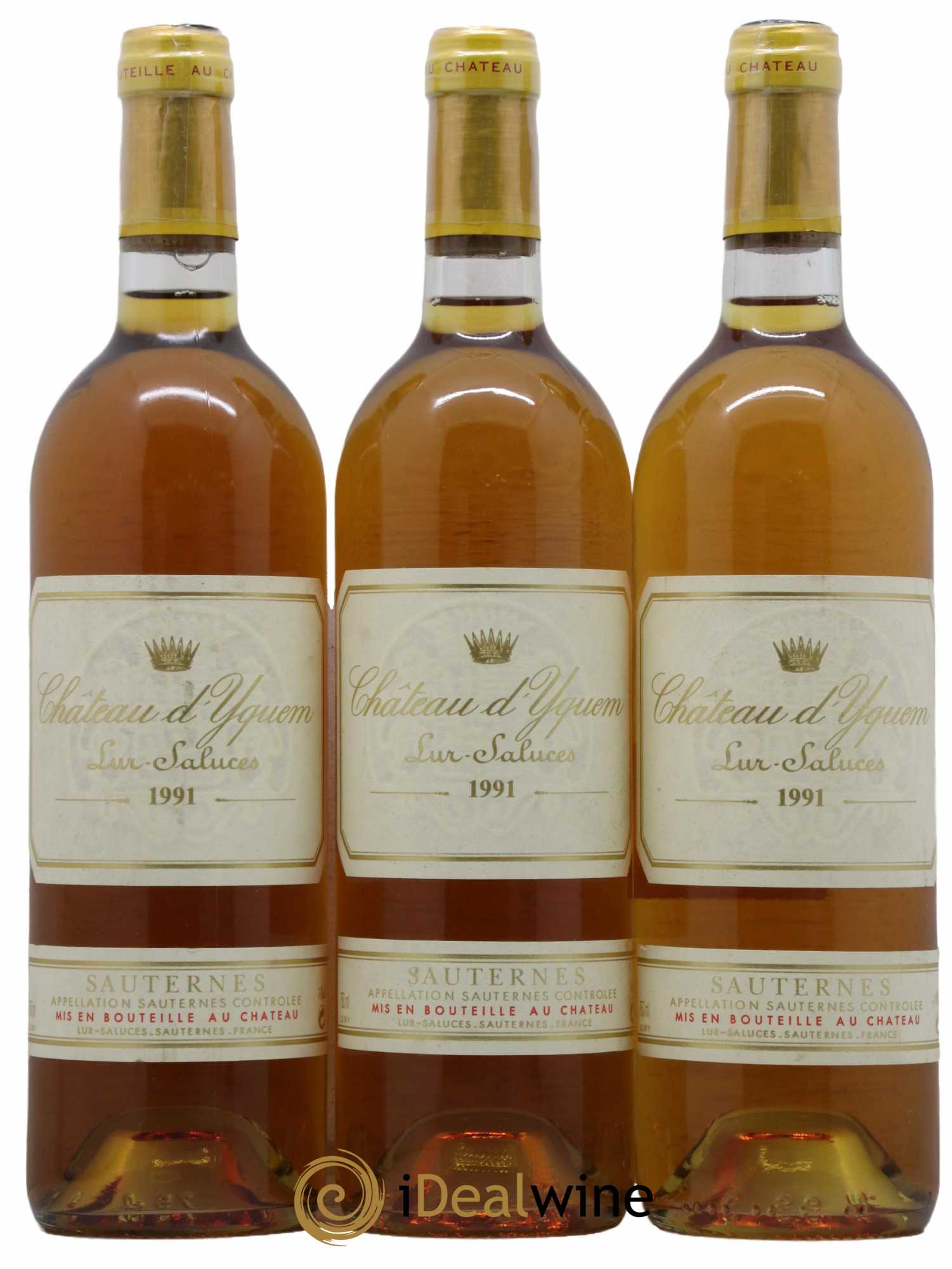 Château d' Yquem 1er Cru Classé Supérieur 1991 - Lot de 3 bouteilles - 0