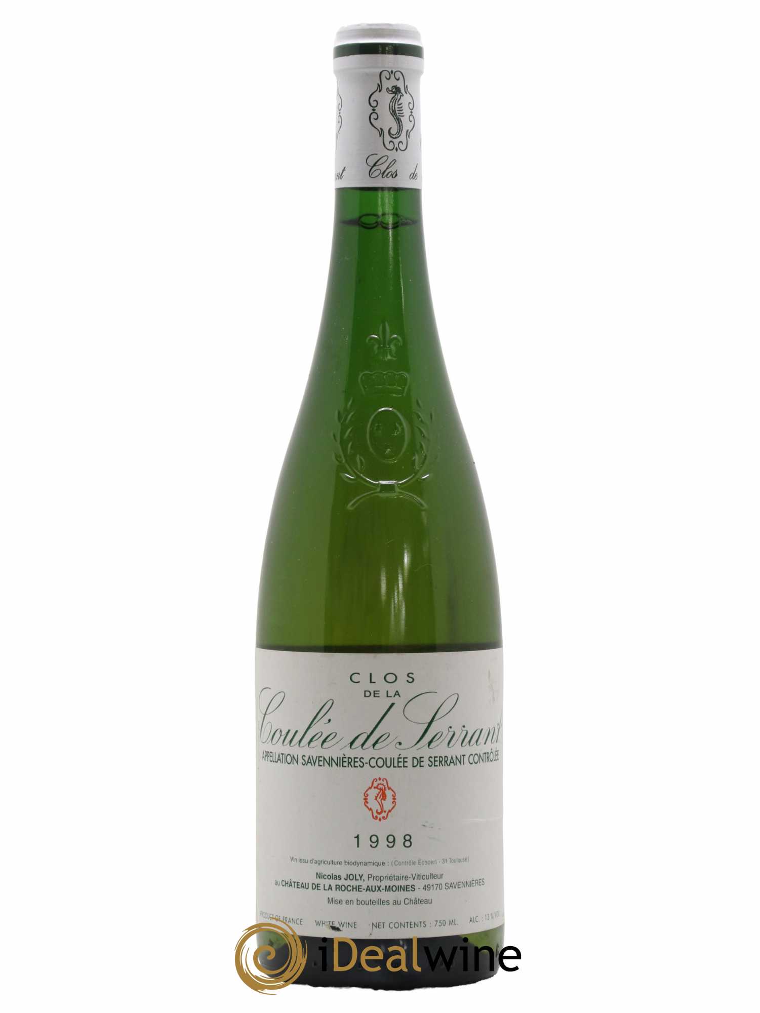Savennières Clos de la Coulée de Serrant Vignobles de la Coulée de Serrant - Nicolas Joly 1998 - Lot de 1 bouteille - 0