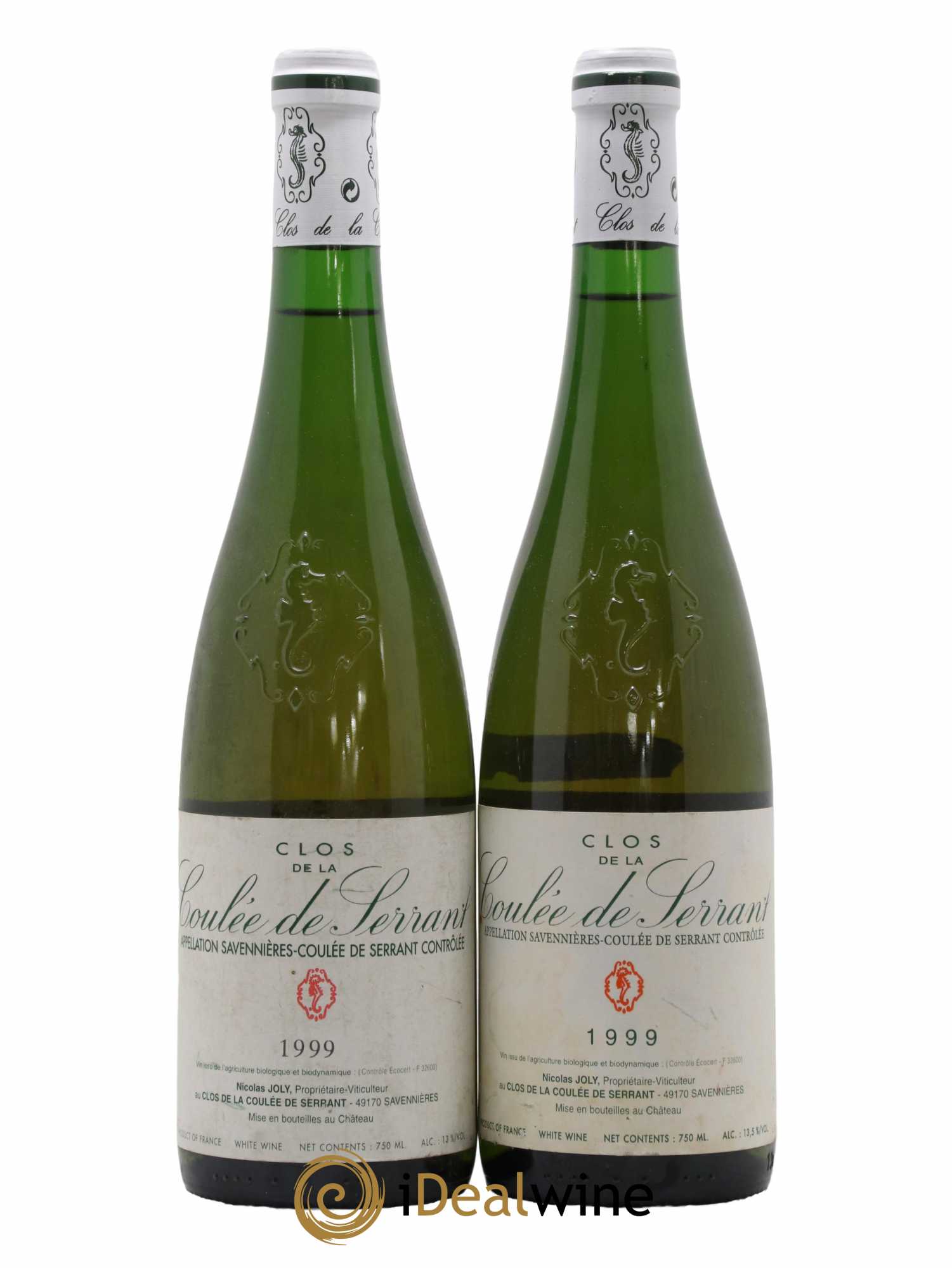 Savennières Clos de la Coulée de Serrant Vignobles de la Coulée de Serrant - Nicolas Joly 1999 - Lot de 2 bouteilles - 0