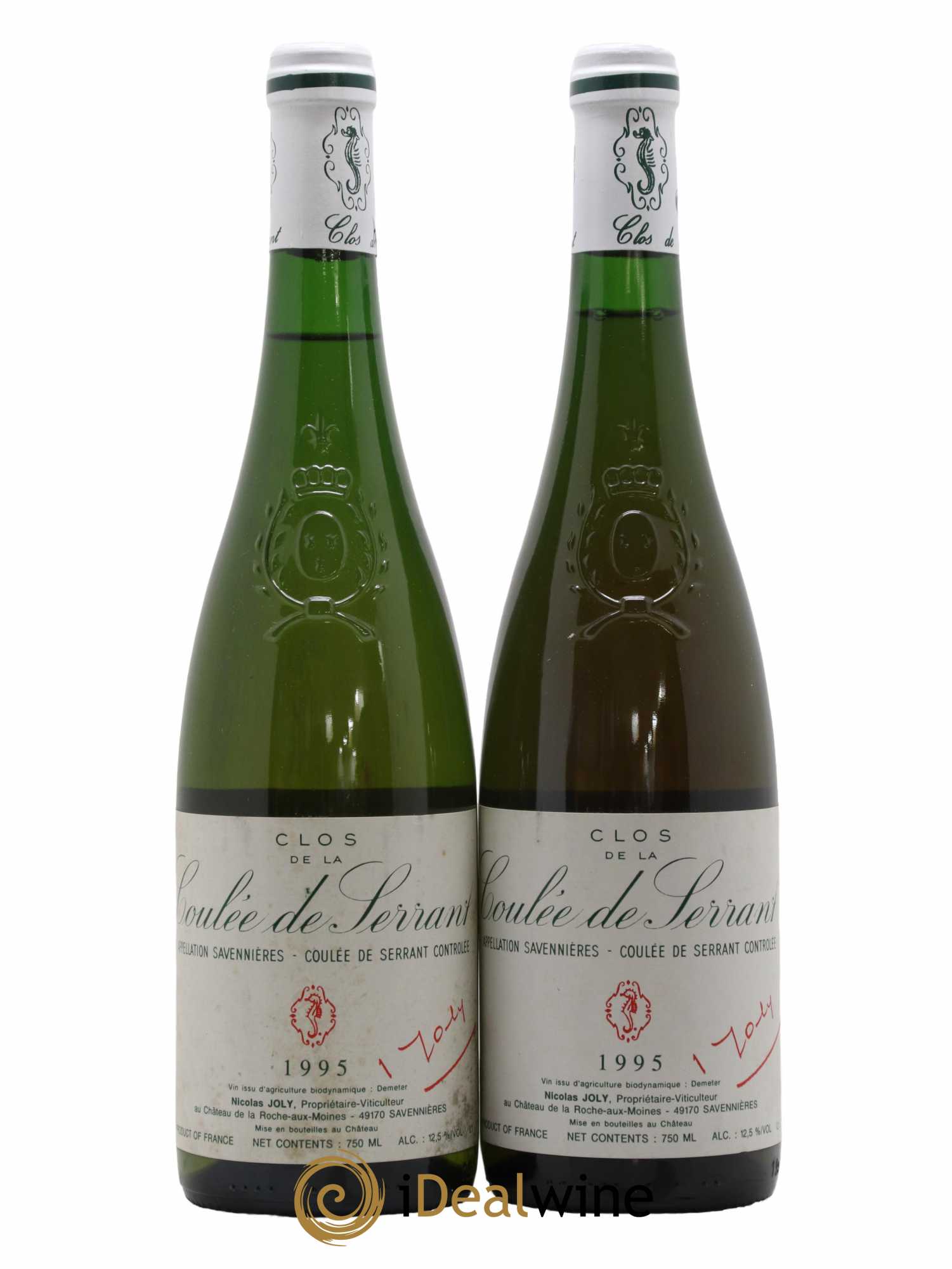 Savennières Clos de la Coulée de Serrant Vignobles de la Coulée de Serrant - Nicolas Joly 1995 - Lot de 2 bouteilles - 0