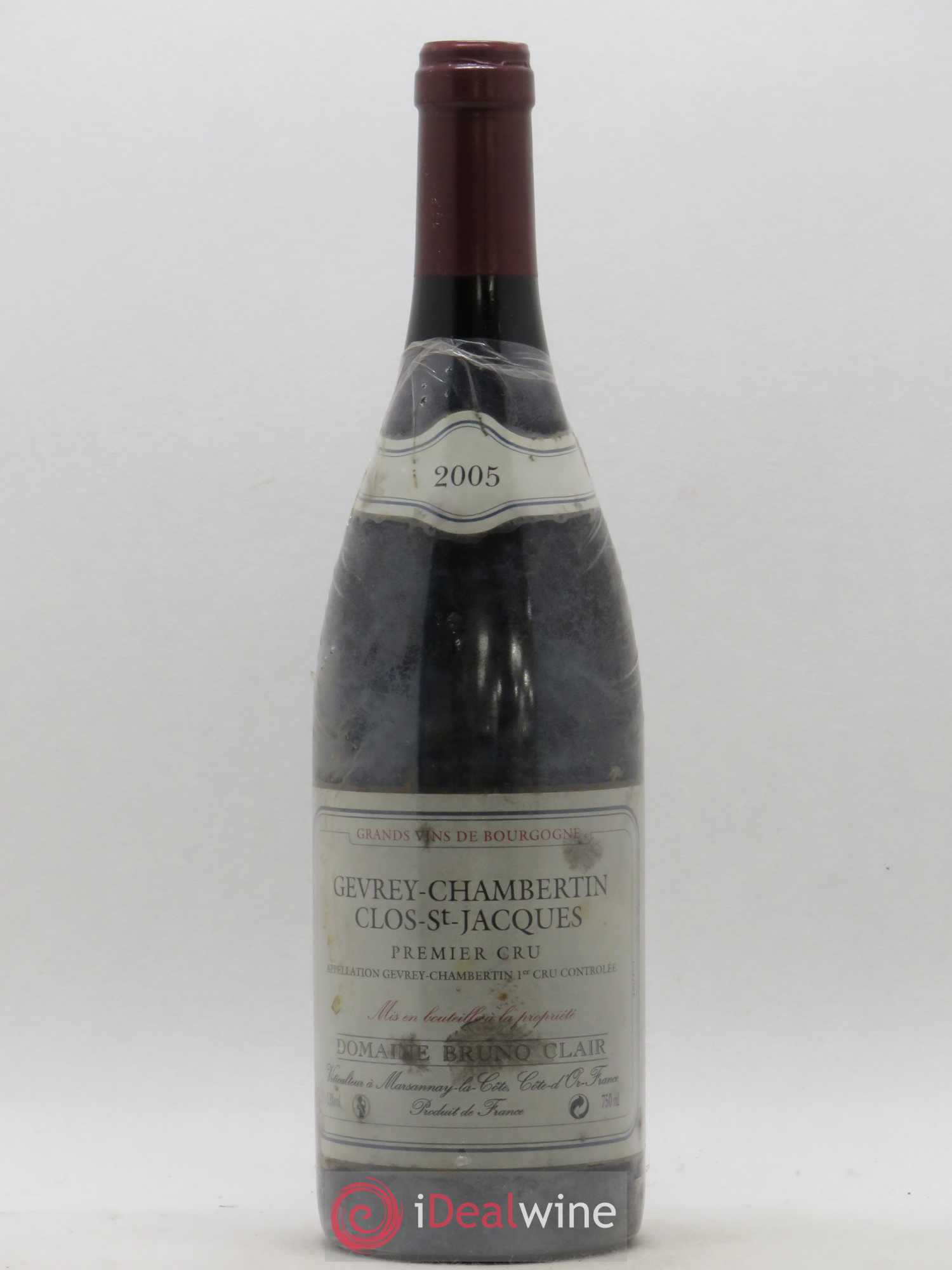 Gevrey-Chambertin 1er Cru Clos Saint-Jacques Bruno Clair (Domaine) 2005 - Lot de 1 bouteille - 0