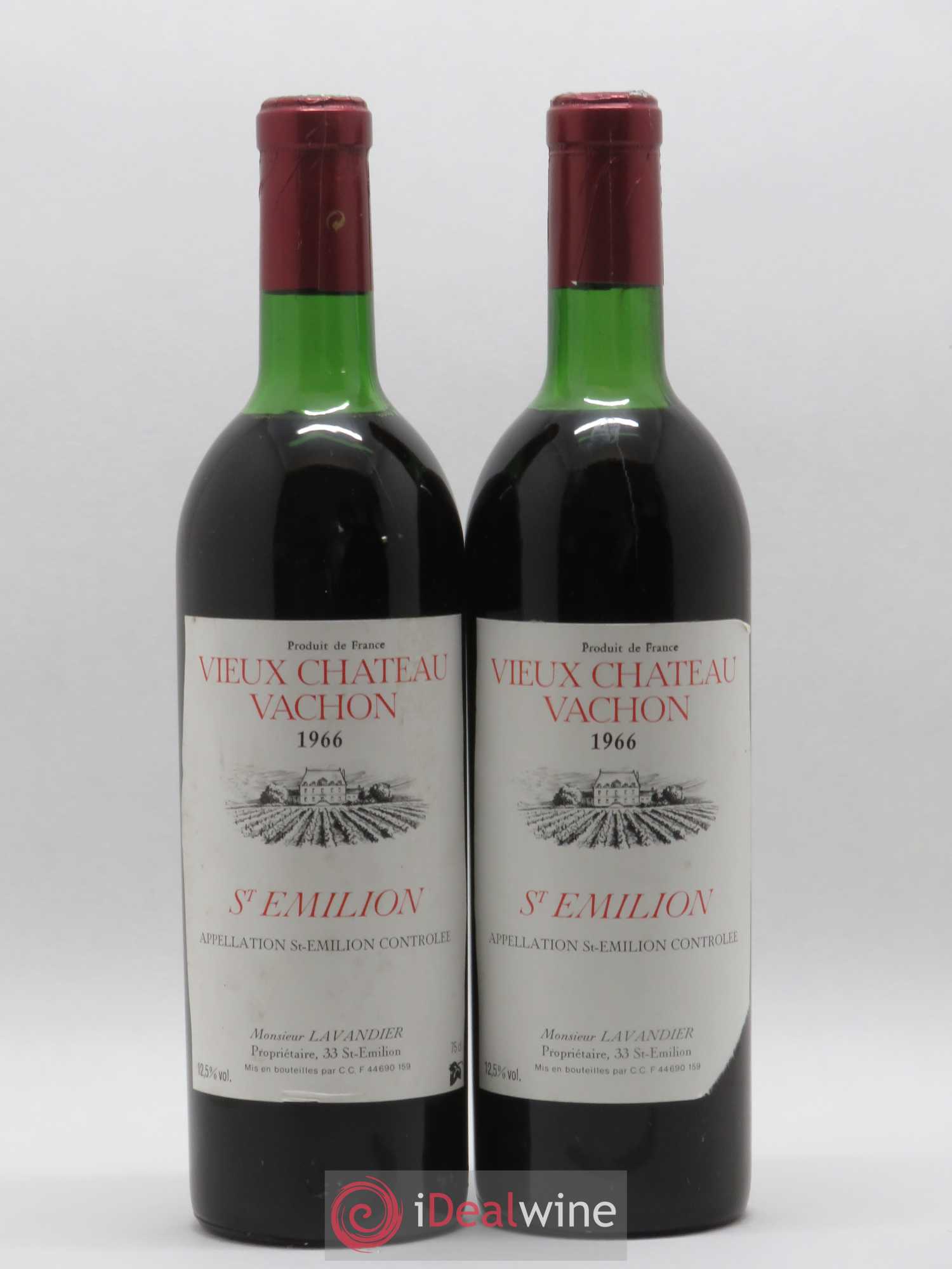 Saint-Émilion Vieux Château Vachon 1966 - Posten von 2 Flaschen - 0